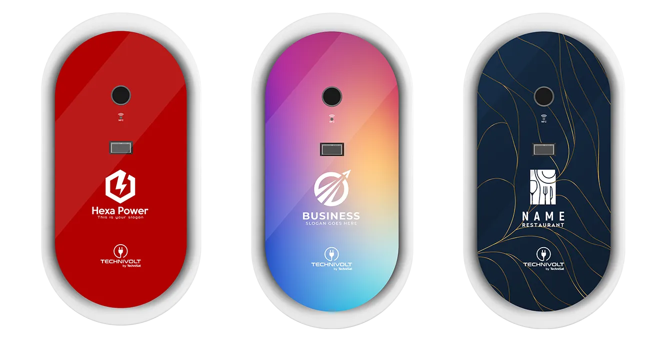 Wallboxen mit verschiedenen Farben und Motiven – zeigt individuelle Gestaltungsmöglichkeiten.
