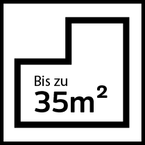 Bis zu 35 m²