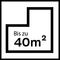 Bis zu 40 m²