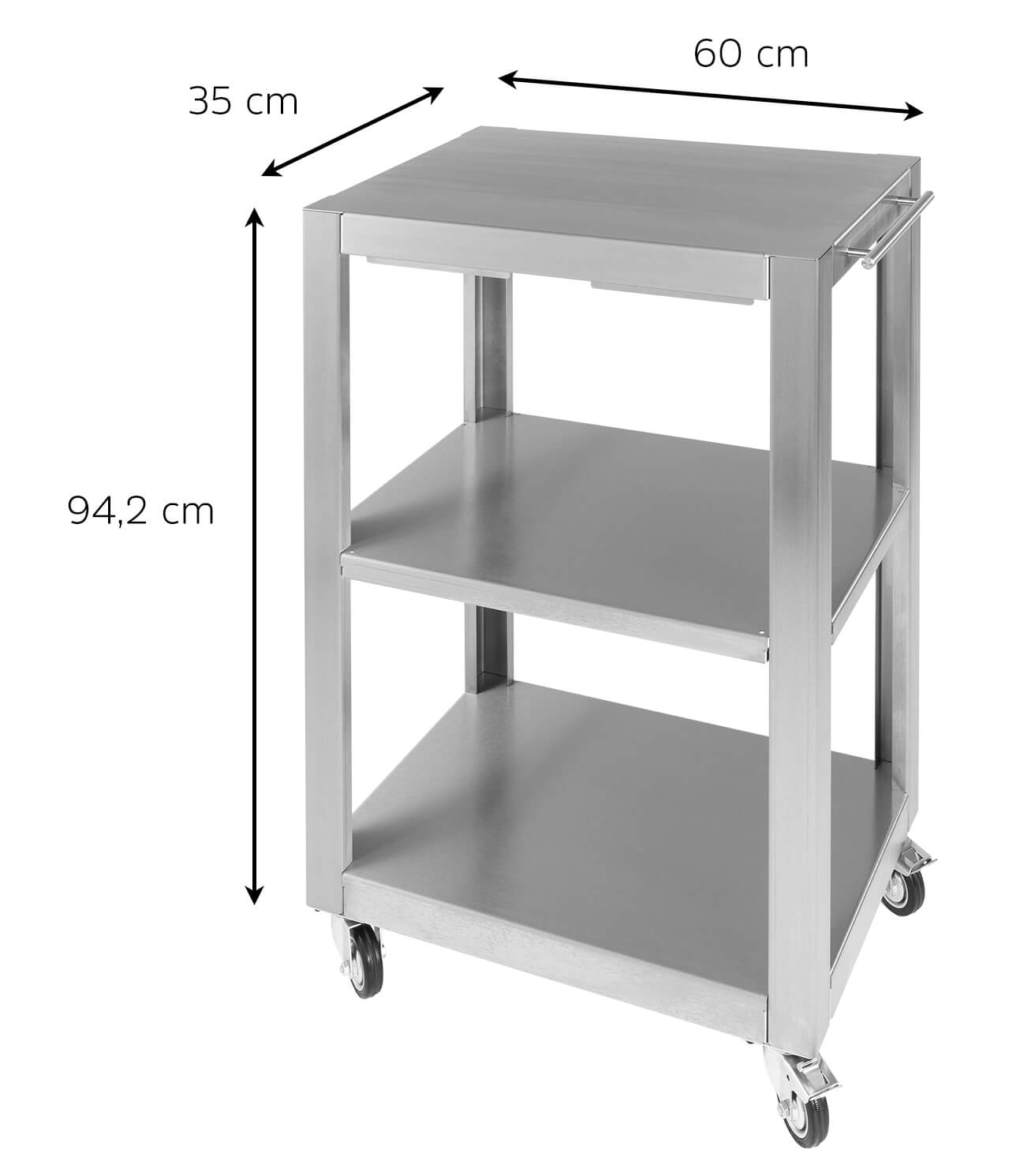 60cm Breite, 35cm Tiefe, 94,2cm Höhe
