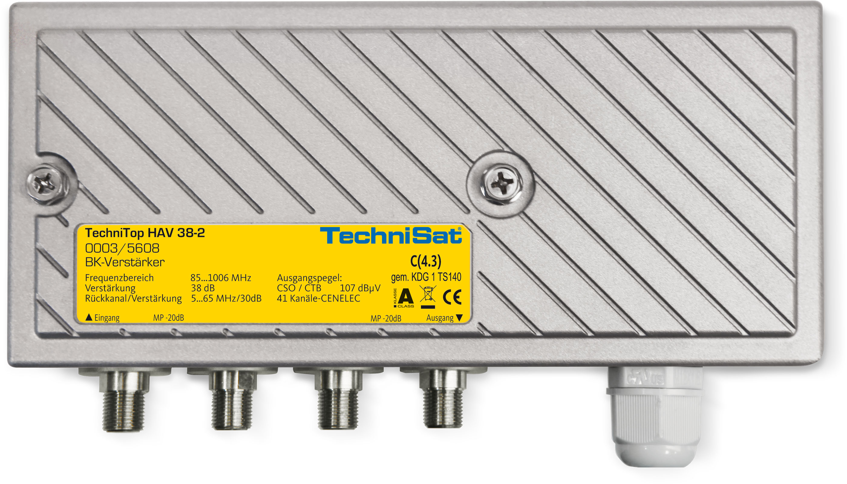 BK-Verstärker TECHNITOP HAV 38-2 Frontal, Front