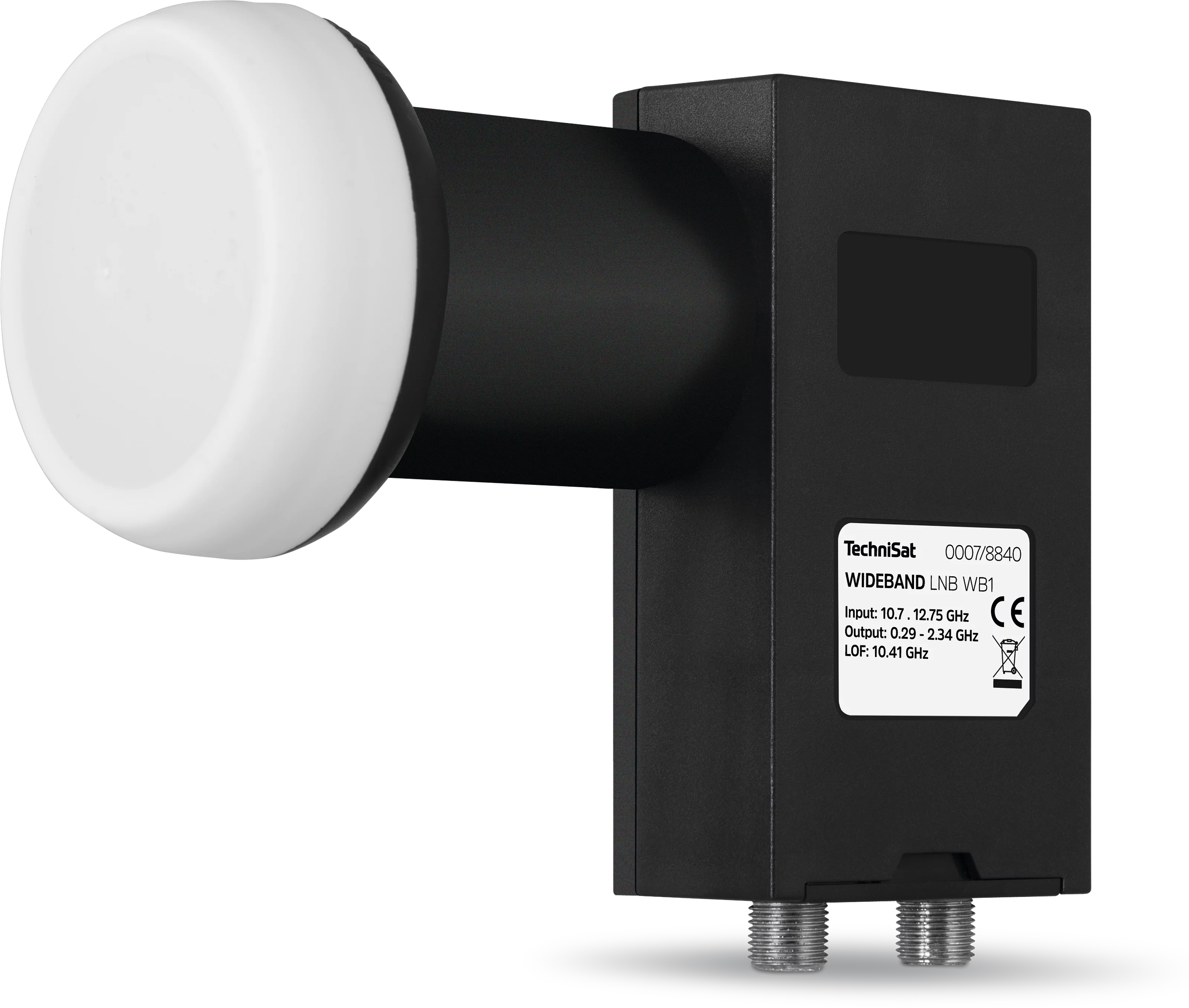Wideband LNB WB1, 40 mm Frontal, Links