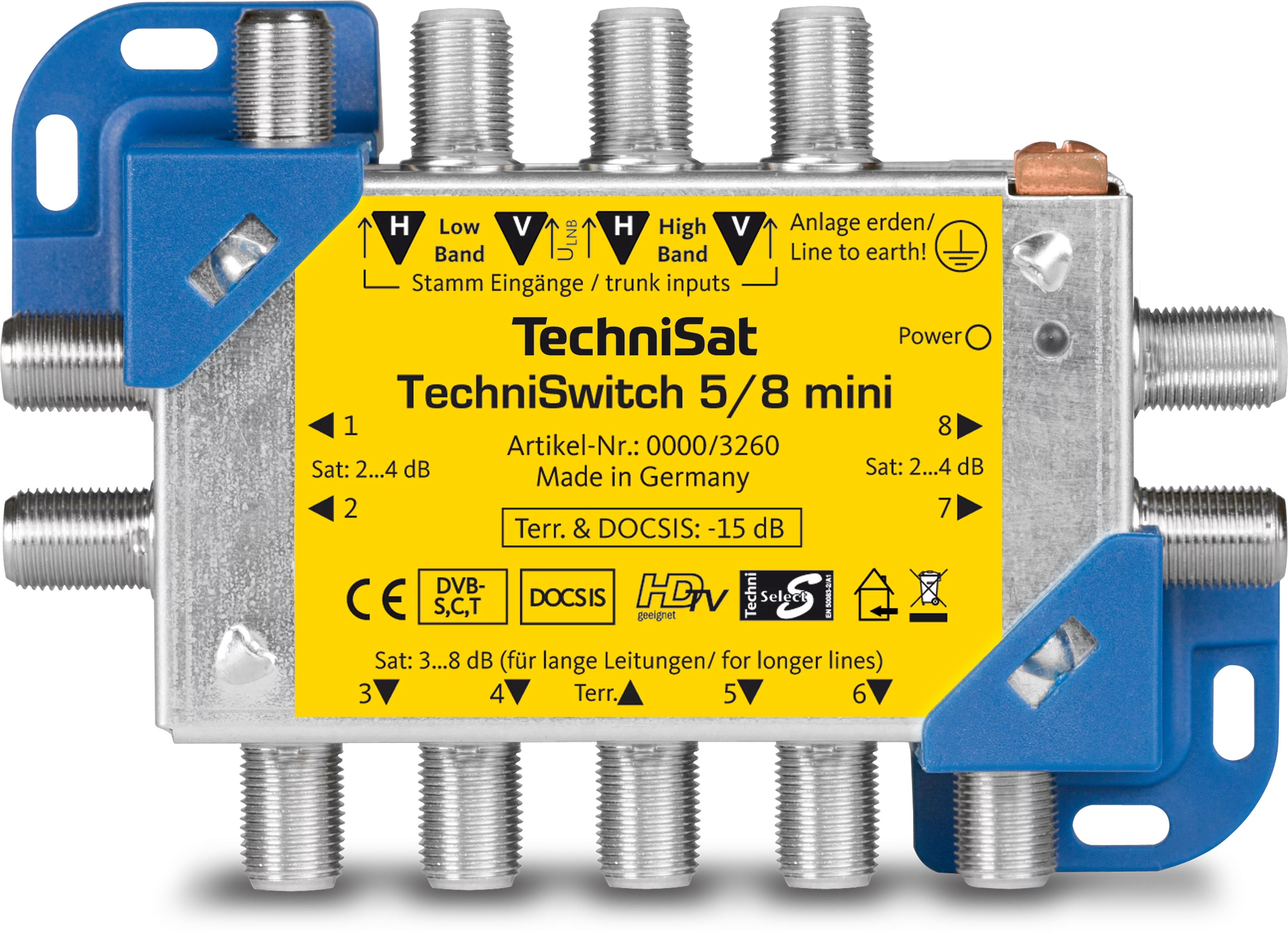 TECHNISWITCH 5/8 Mini Frontal, Front TECHNISWITCH 5/8 Mini Frontal, Front