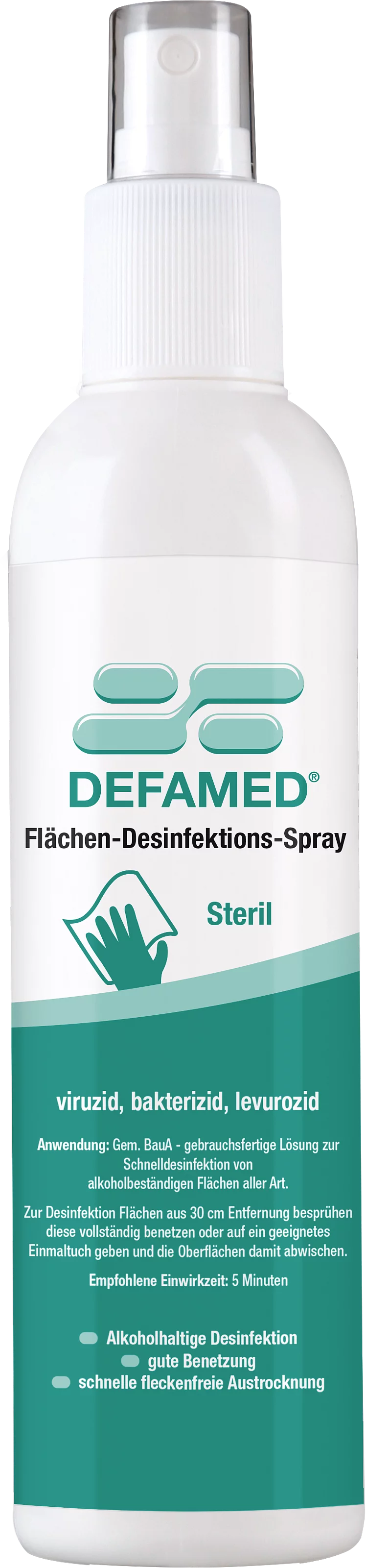 Steril Flächen-Desinfektionsmittel Spray, 200ml Frontal, Front