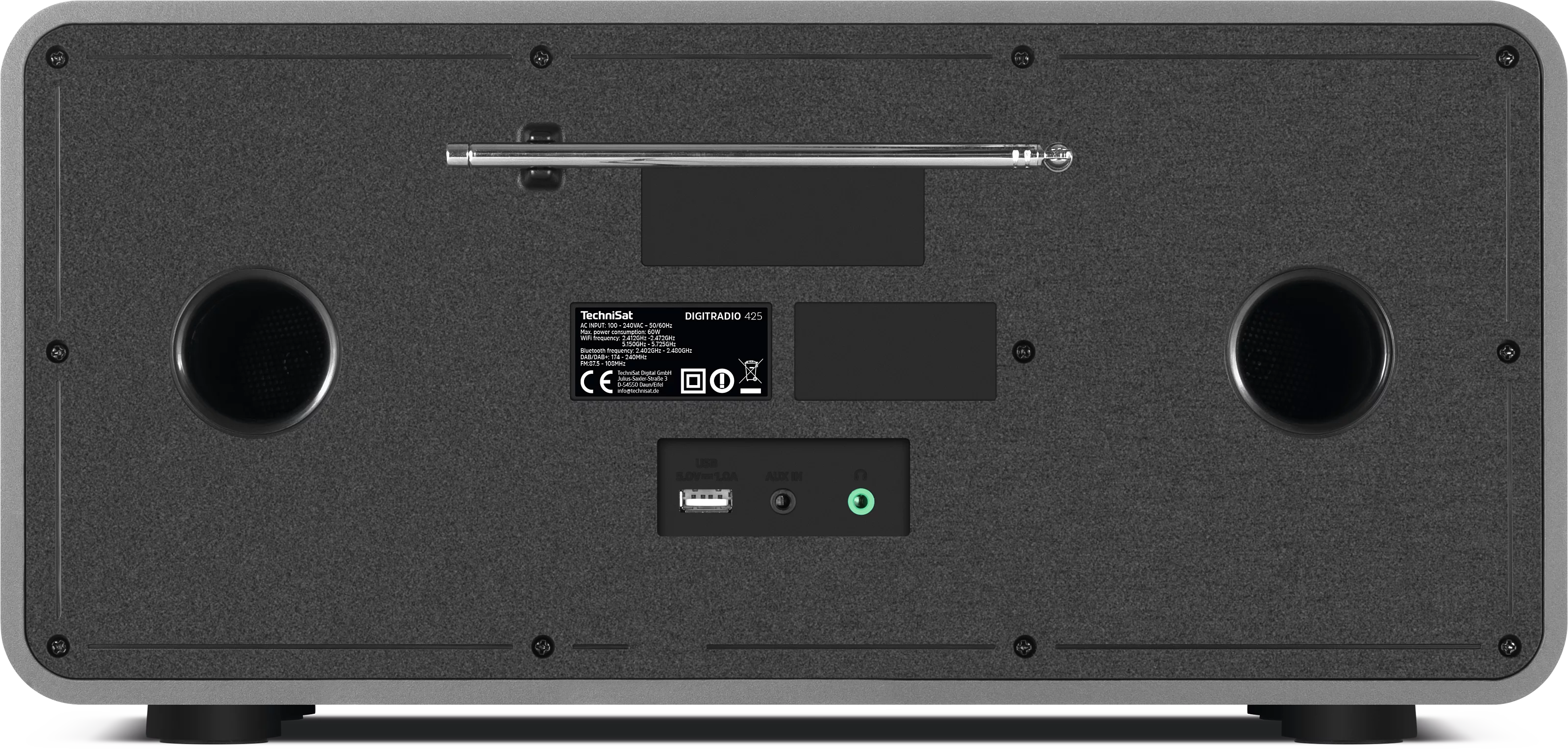DIGITRADIO 425, anthracite Frontal, Rück