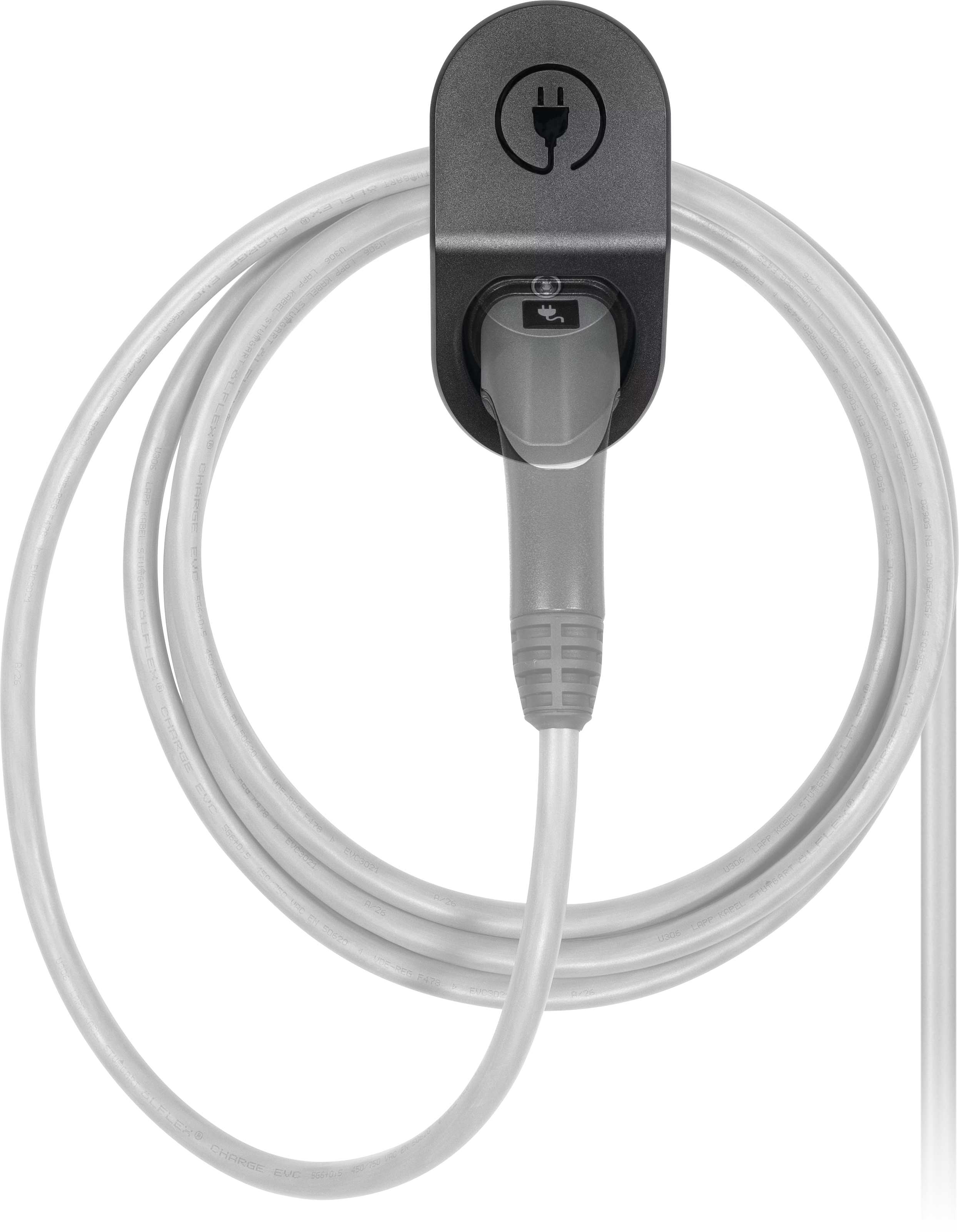 Plug and cable holder Type 2 Frontal, Front