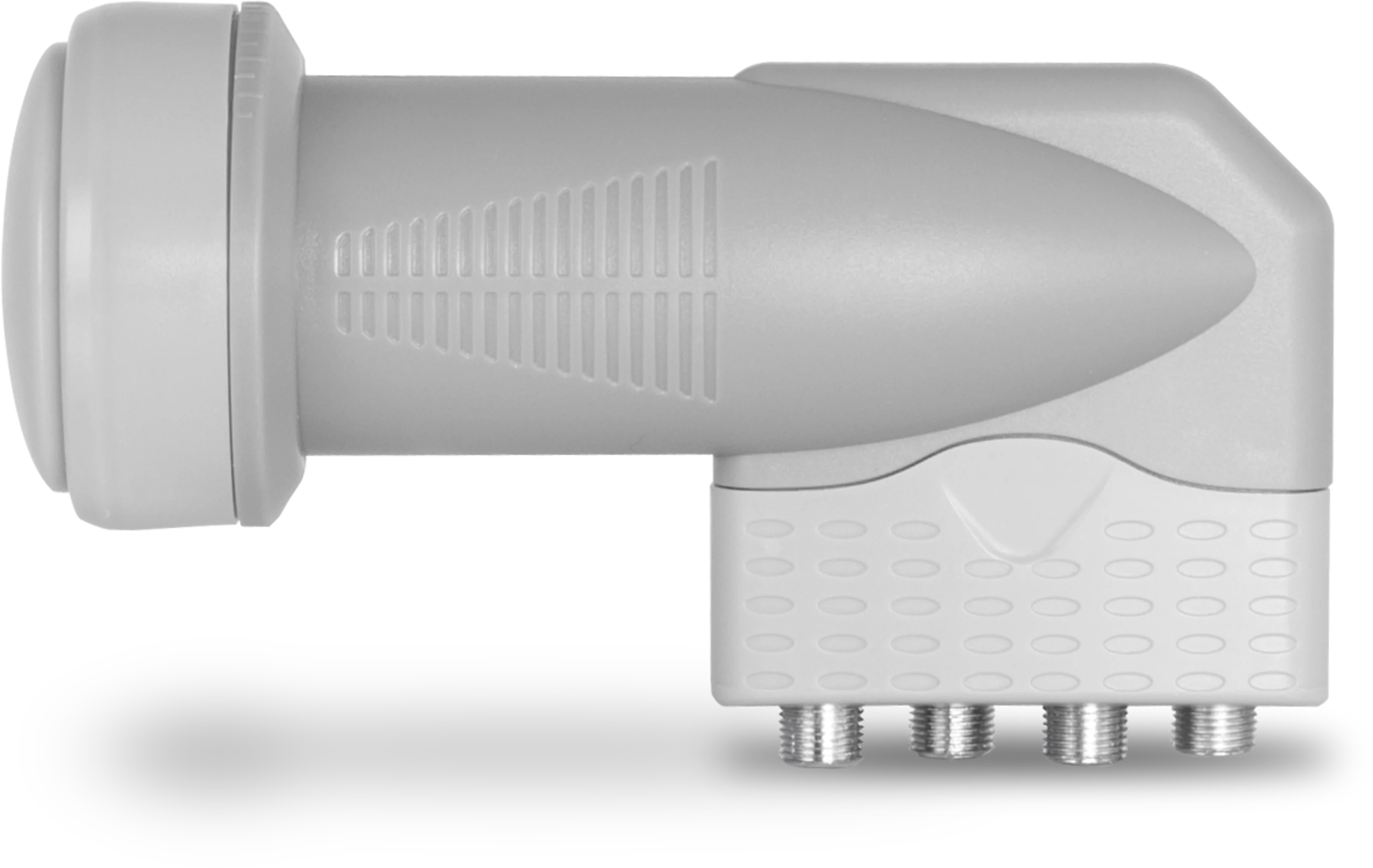 Quattro-Switch-LNB, 40 mm (B-Ware) Frontal, Links Quattro-Switch-LNB, 40 mm (B-Ware) Frontal, Links