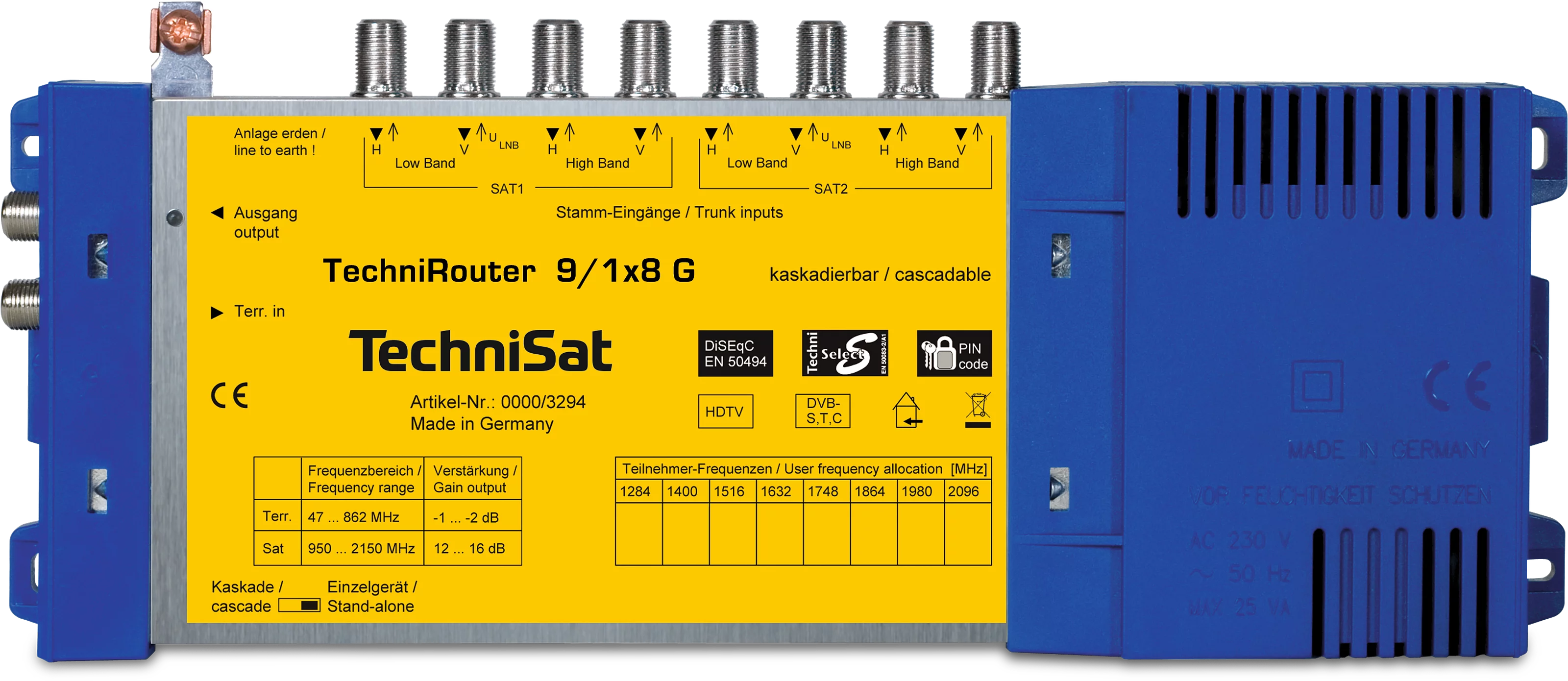 TECHNIROUTER 9/1x8 G (Grundeinheit) Frontal, Front