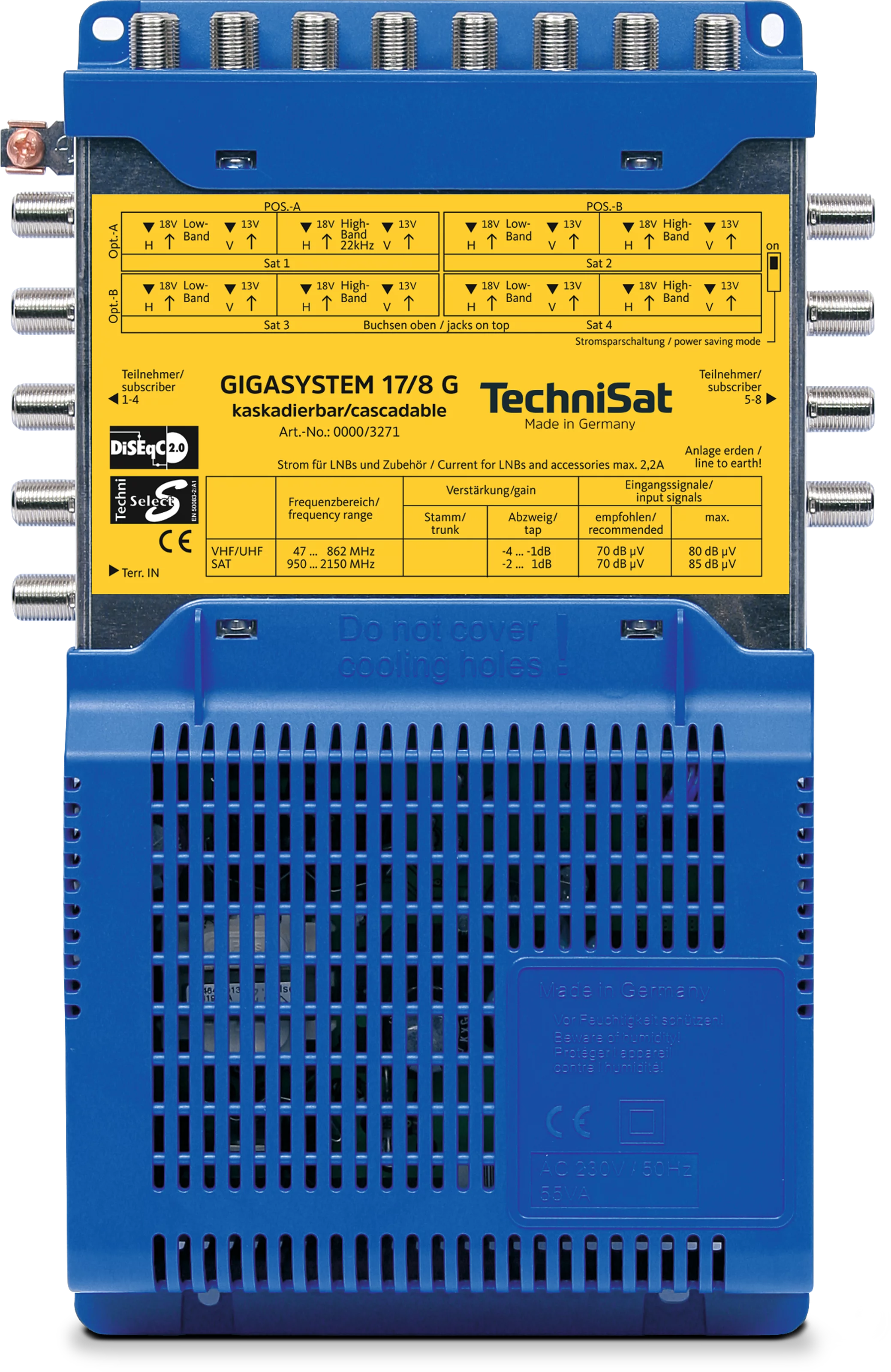 GIGASYSTEM 17/8 G (base unit) Frontal, Front