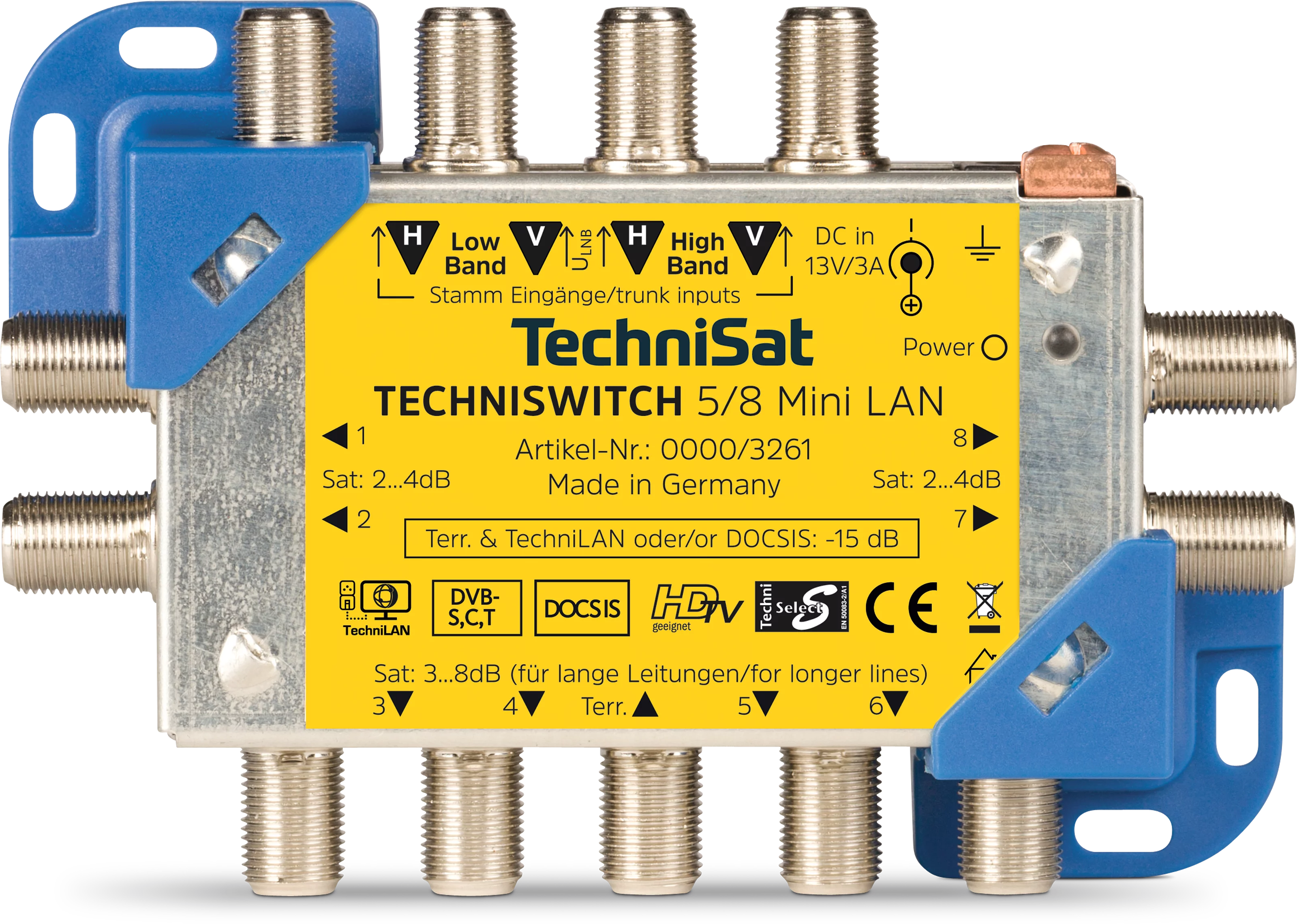 TECHNISWITCH 5/8 Mini LAN (B-Ware) Frontal, Front