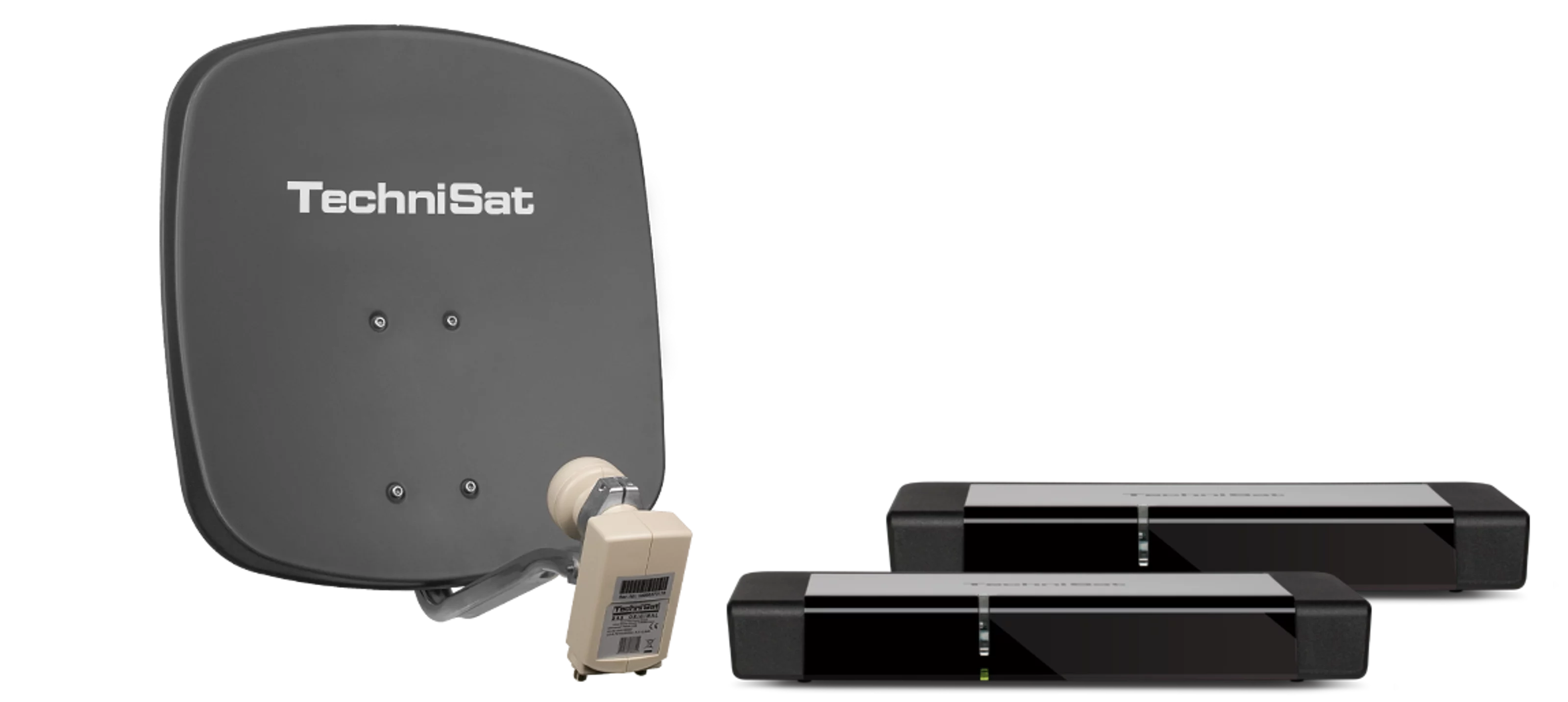Zweiteilnehmer-Set DIGIDISH 45 (schiefergrau) + 2 x TECHNIBOX S1 Frontal, Front
