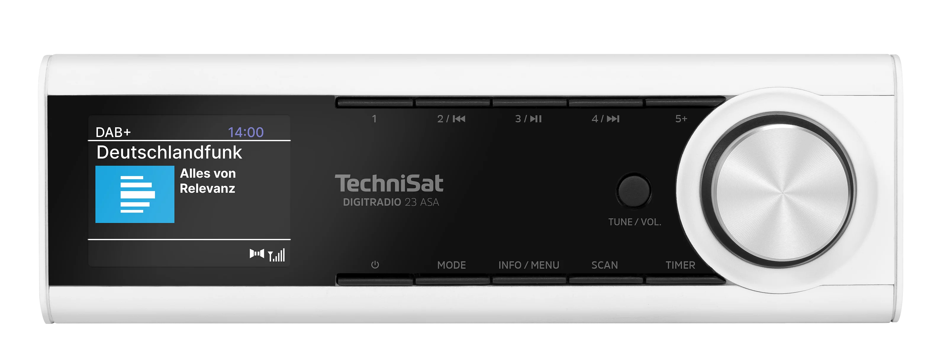 DIGITRADIO 23 ASA, weiß Frontal, Oben
