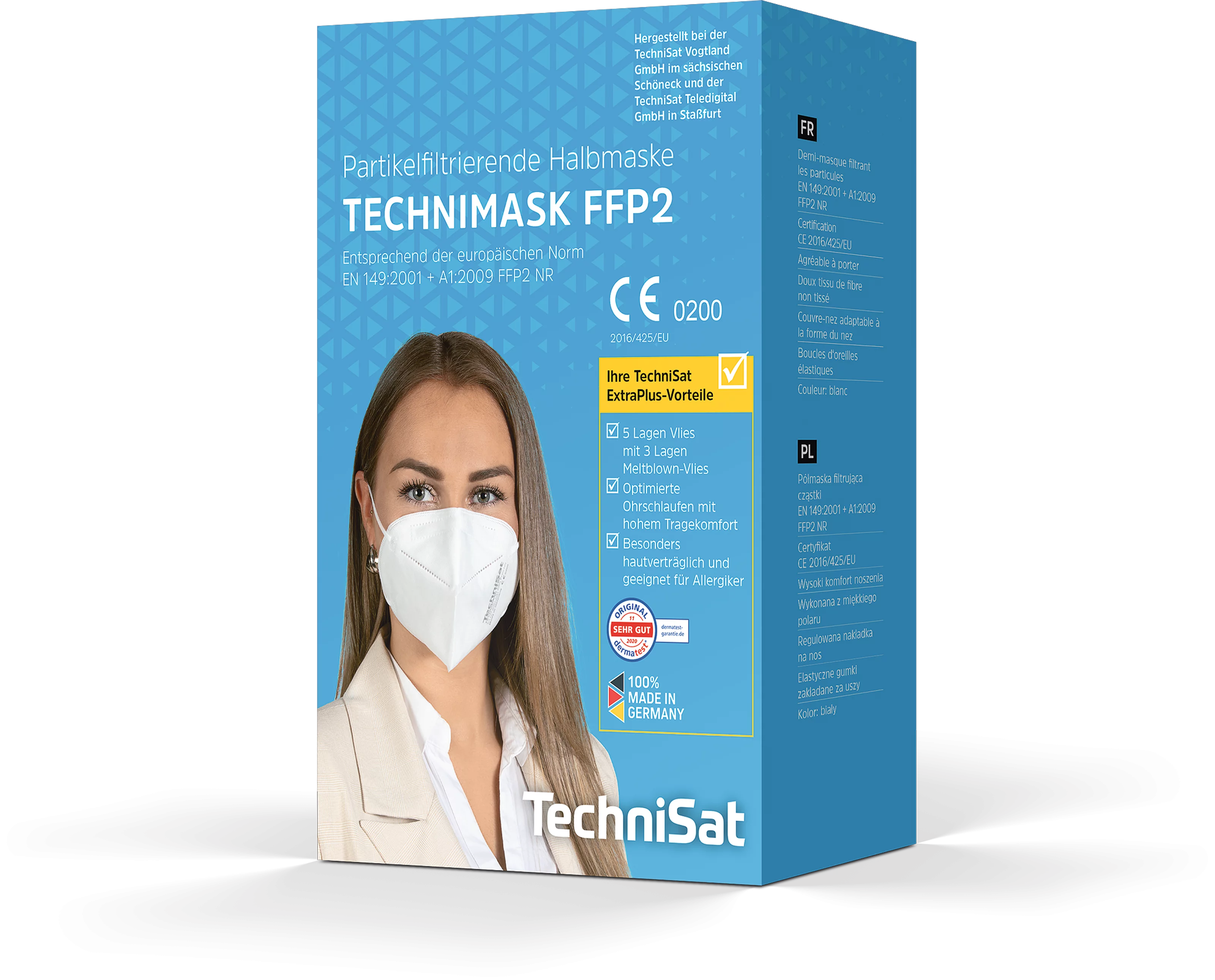 TECHNIMASK FFP2, 20 Stück (4 Polybeutel mit je 5 Stück) MVerpackung