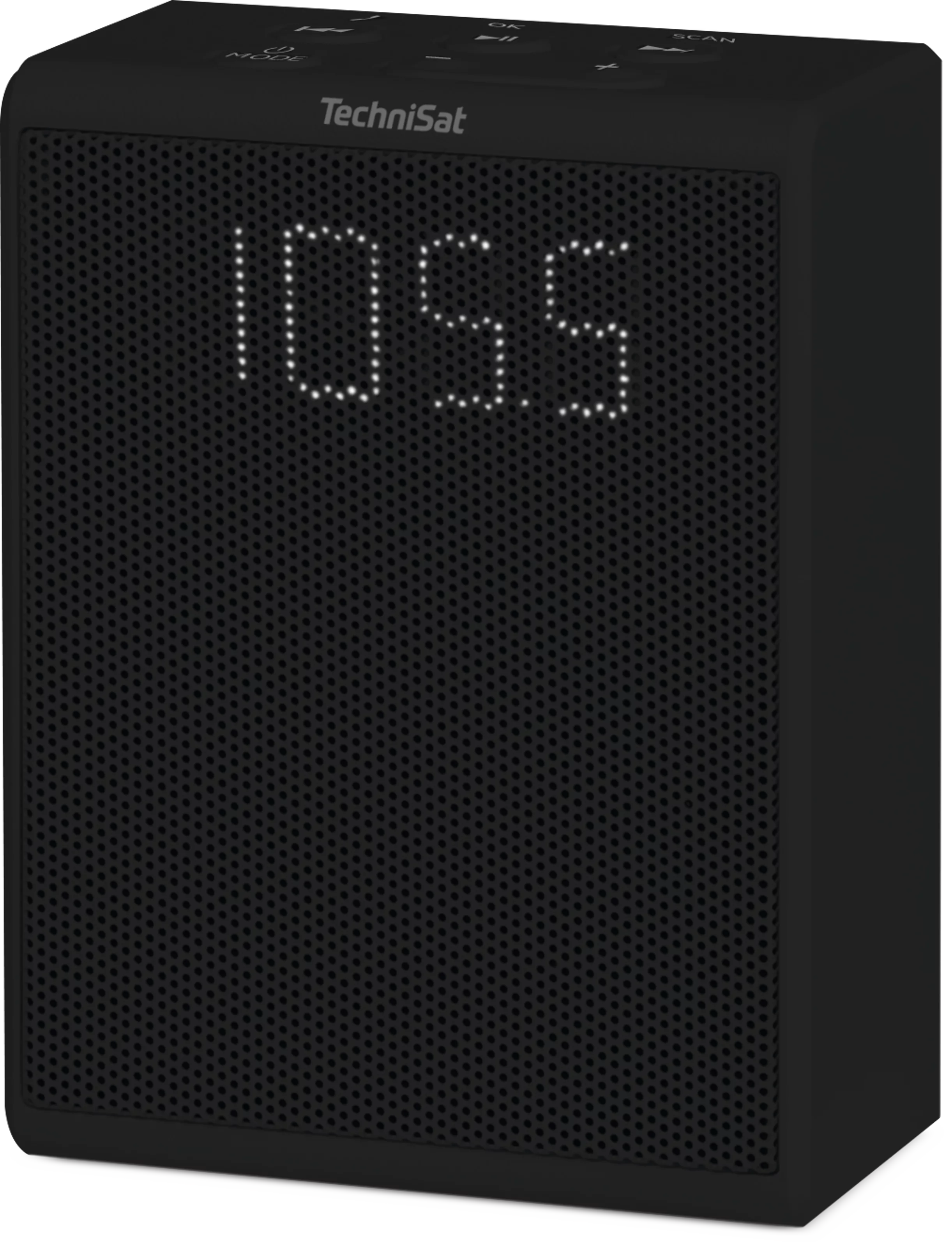 VIOLA socket radio, black Schräg, Links