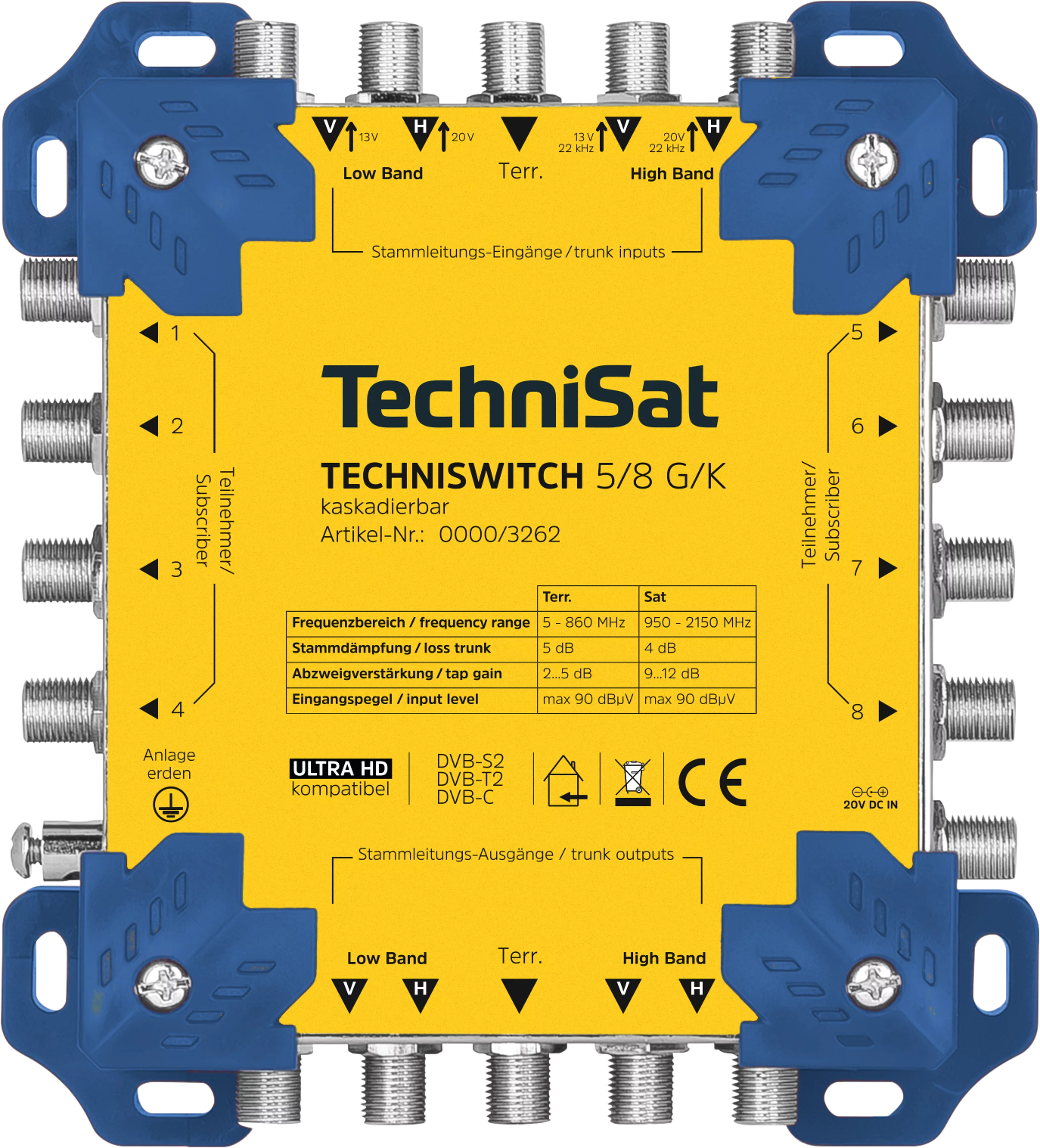 TECHNISWITCH 5/8 G/K Frontal, Front