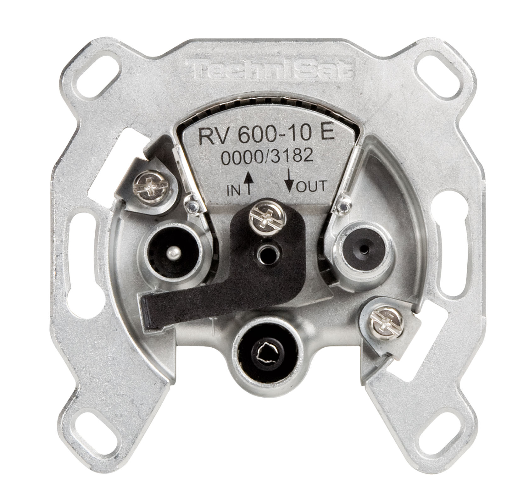 Durchgangsdose RV 600-10 E mit Überlastschutz und Sicherheitselektronik Frontal, Front