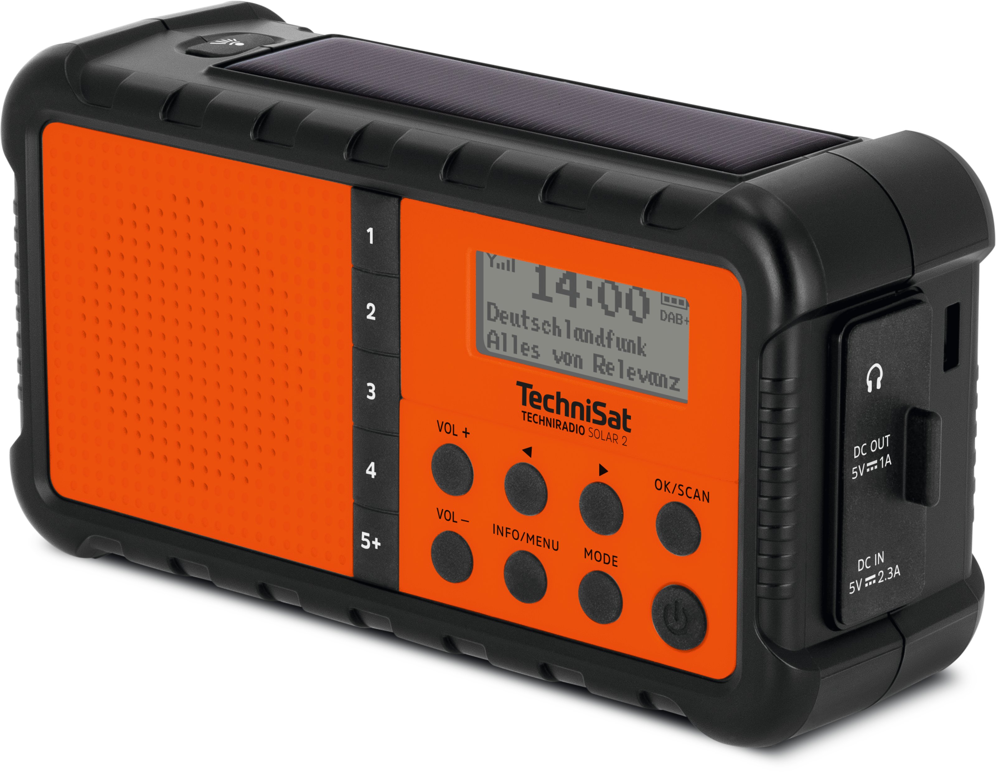 TECHNIRADIO SOLAR 2 Schräg, Links
