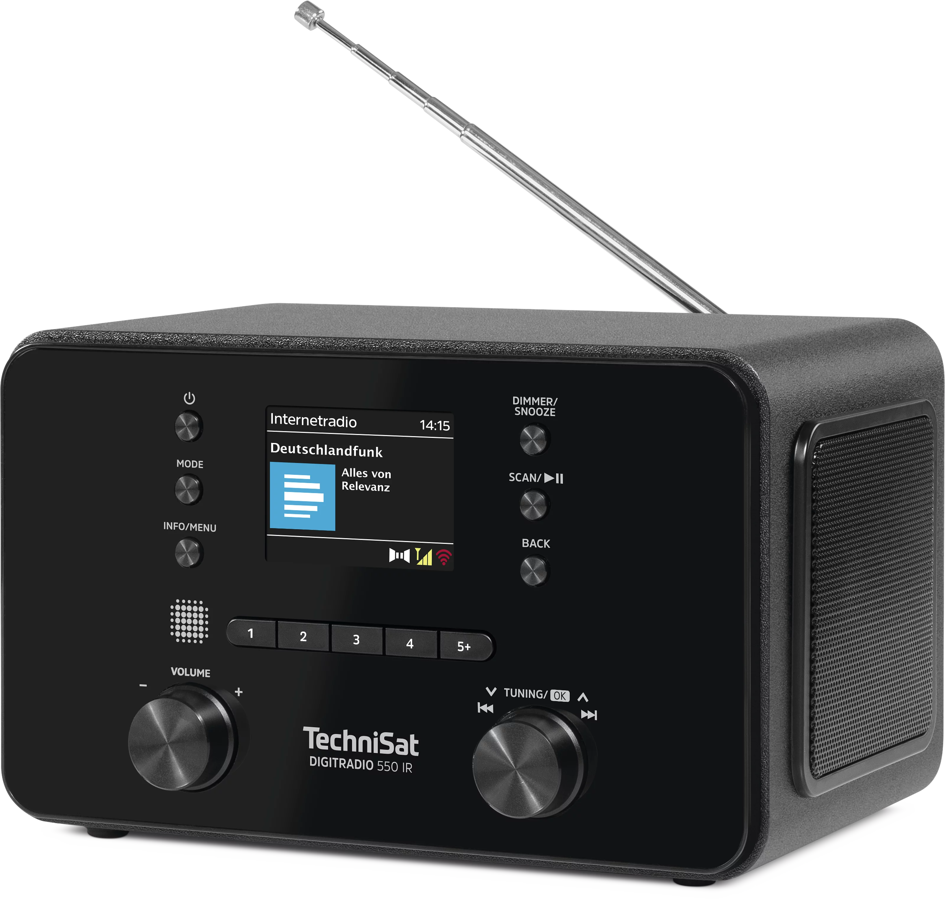 DIGITRADIO 550 IR, schwarz Schräg, Links