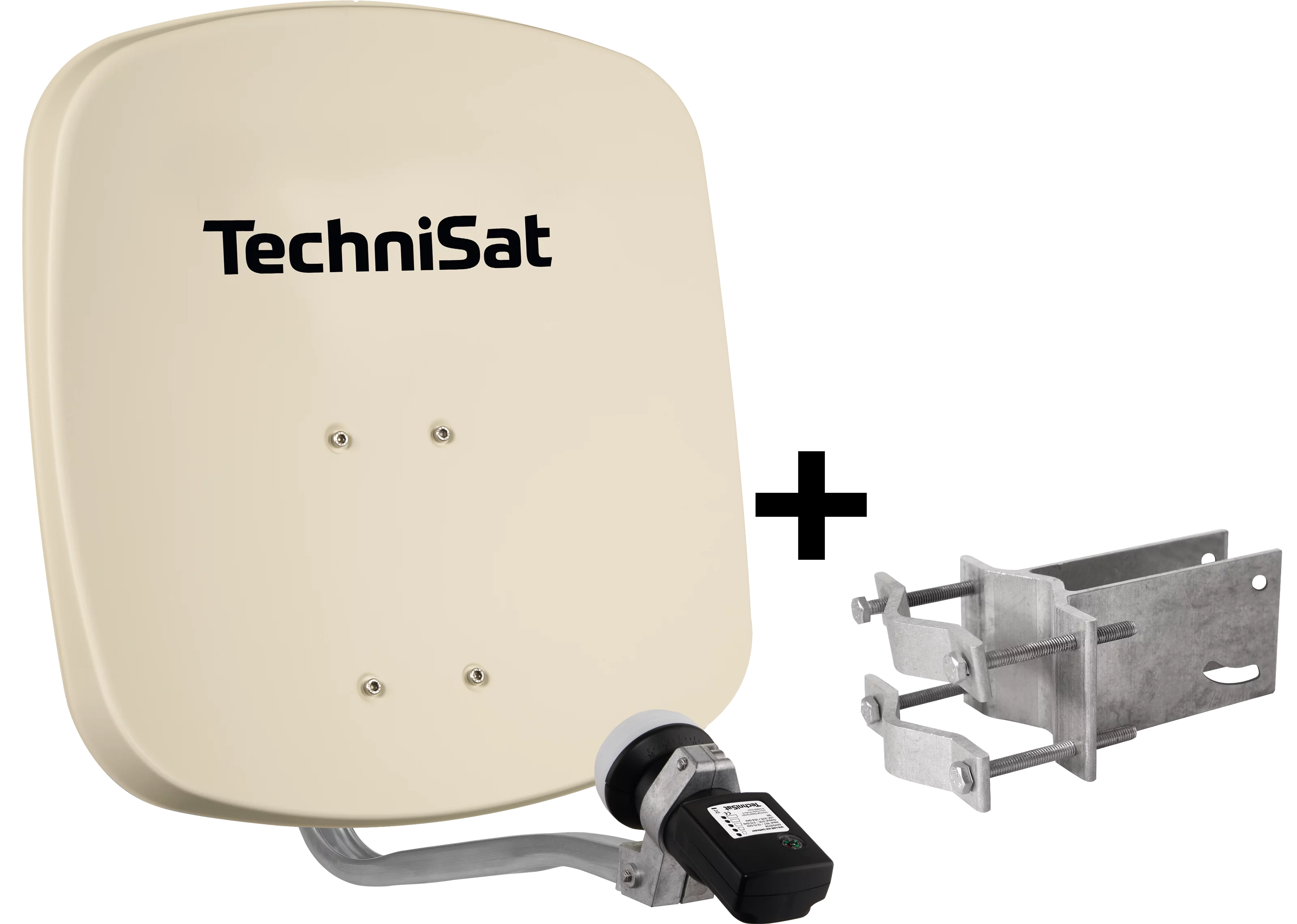 DIGIDISH 45 mit Satfinder V/H-LNB, inkl. An-Rohr-Fitting