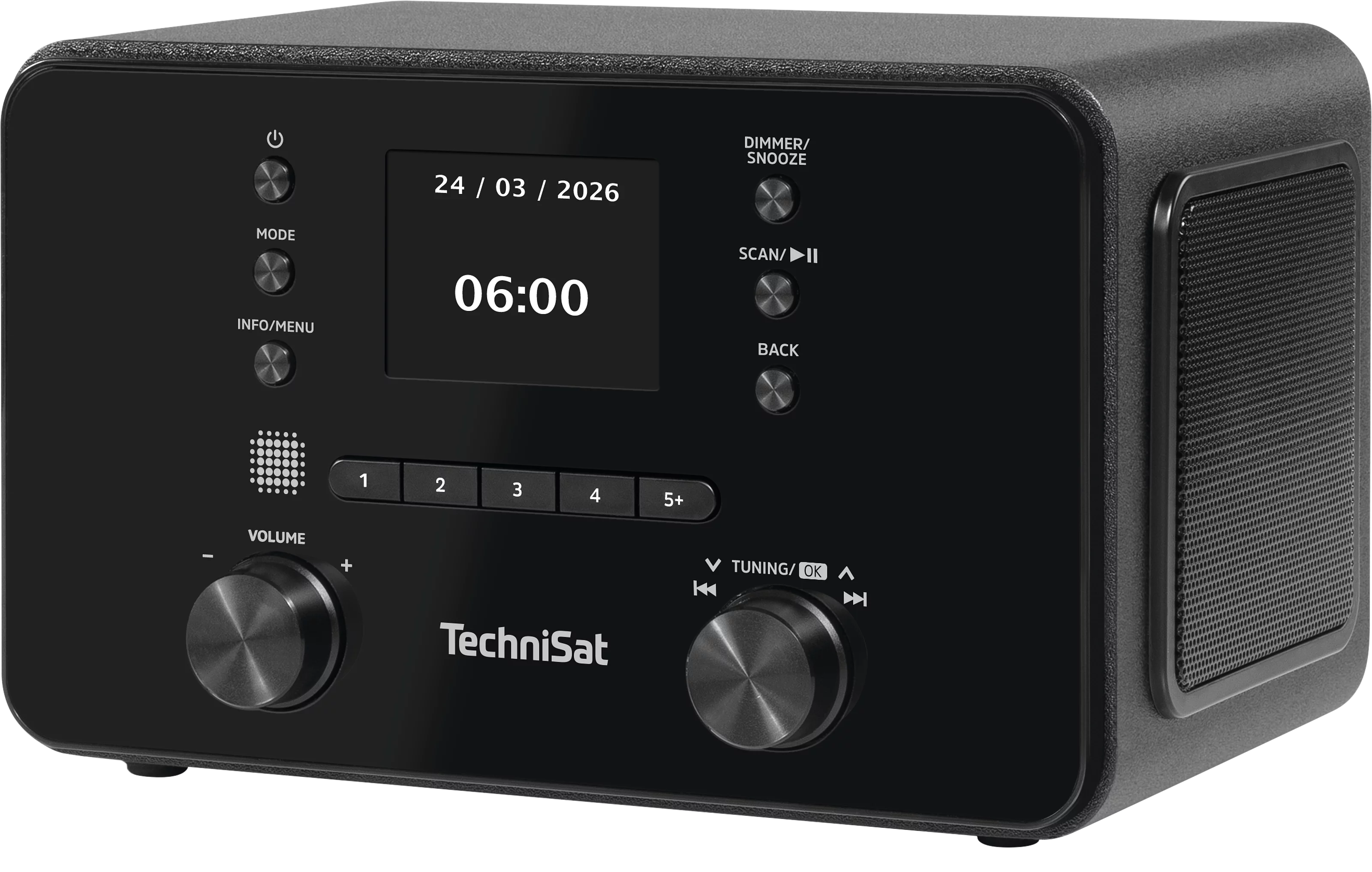 DIGITRADIO 550 IR, noir Schräg, Links
