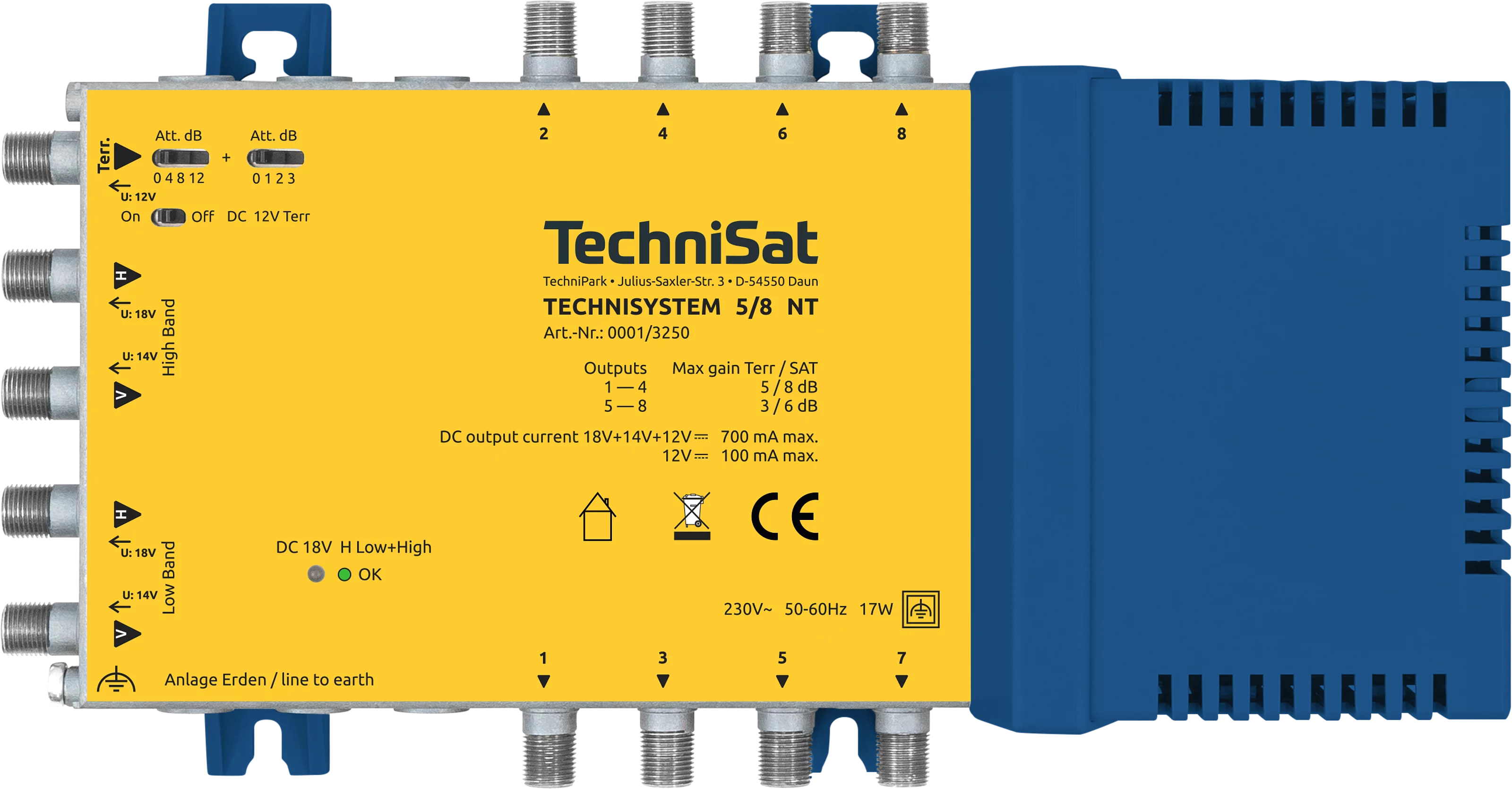 TECHNISYSTEM 5/8 NT Frontal, Front TECHNISYSTEM 5/8 NT Frontal, Front