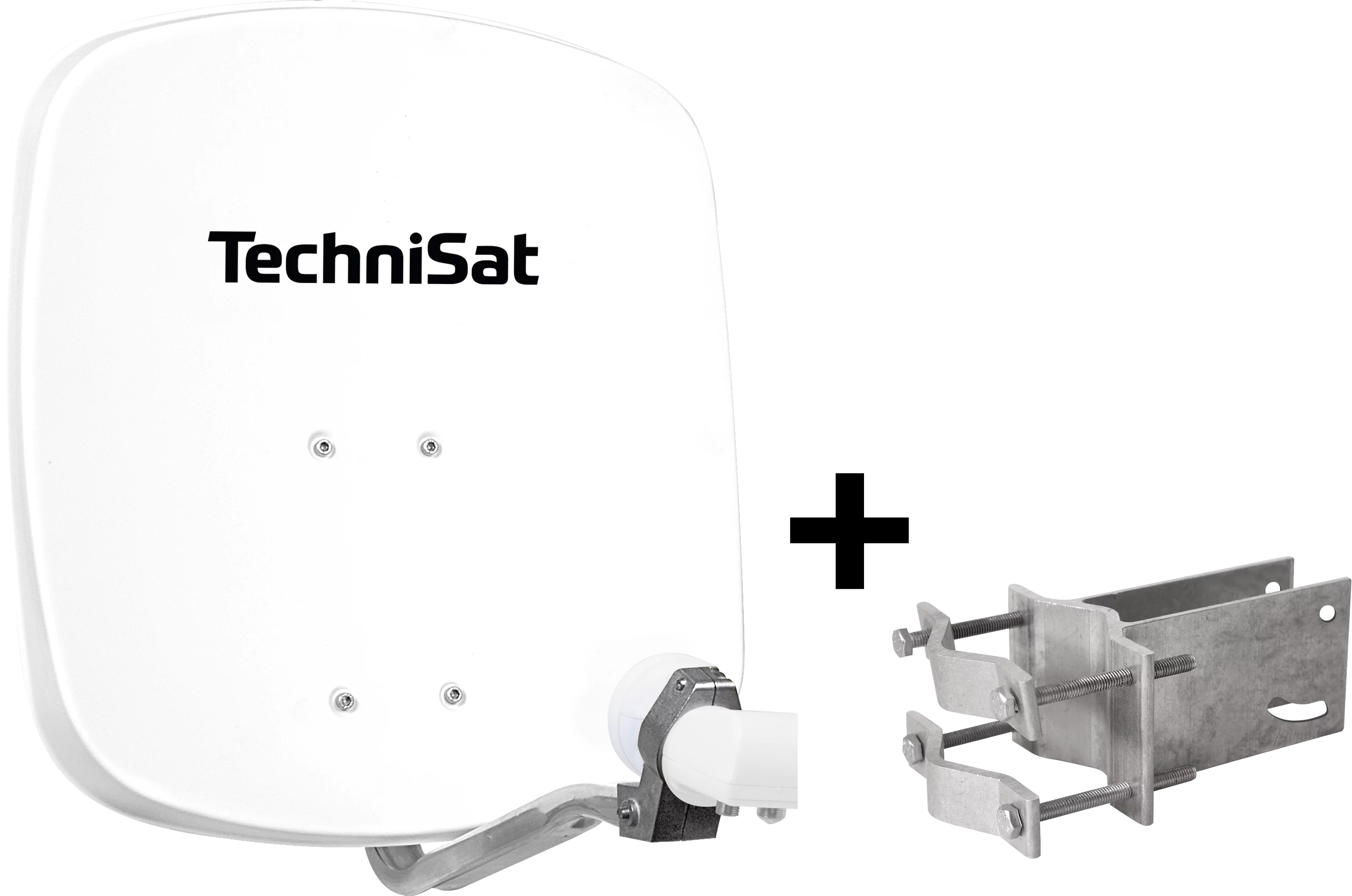 DIGIDISH 45, Universal-Twin-LNB, inkl. An-Rohr-Fitting Frontal, Front