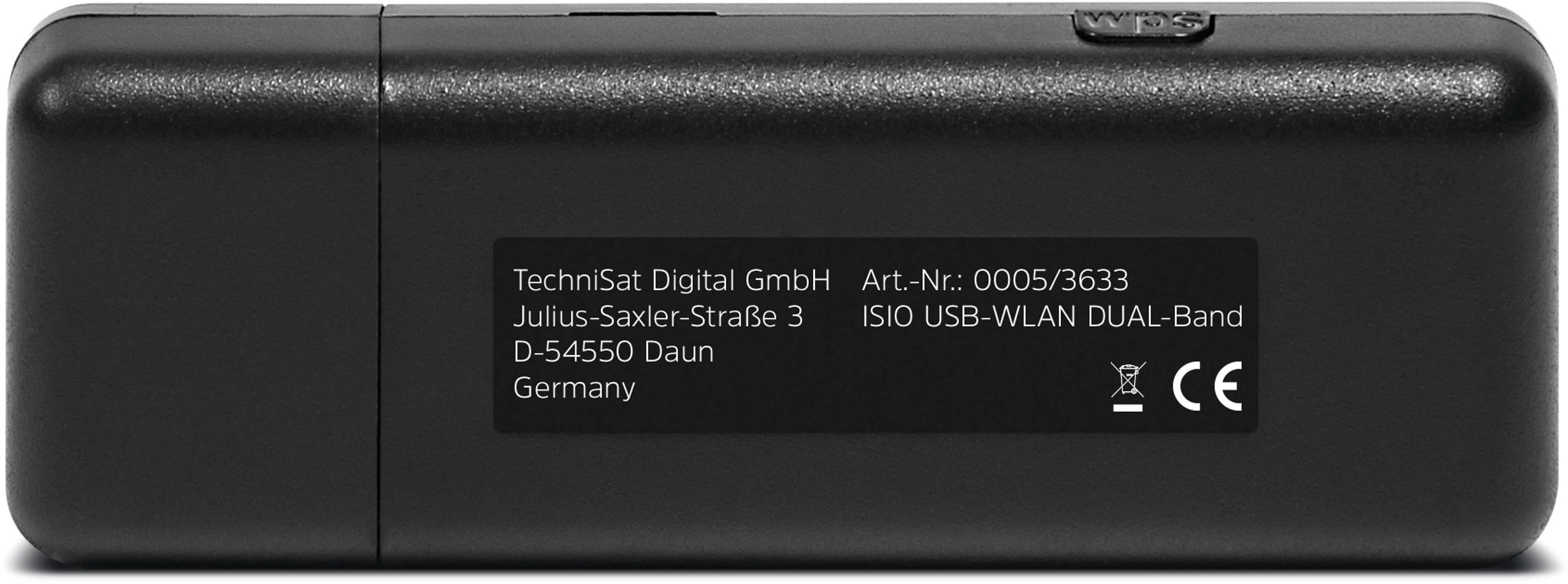 TELTRONIC ISIO USB-Dualband-WLAN-Adapter Frontal, Rück