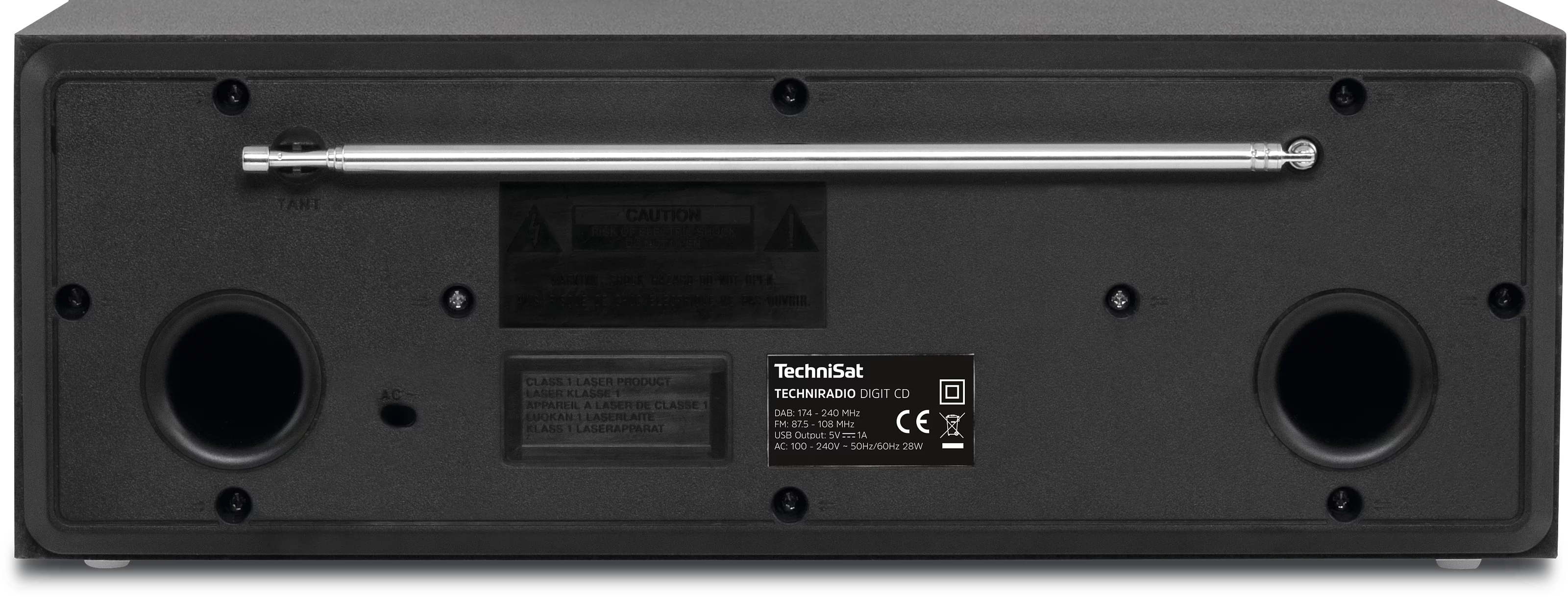 TECHNIRADIO DIGIT CD Frontal, Rück