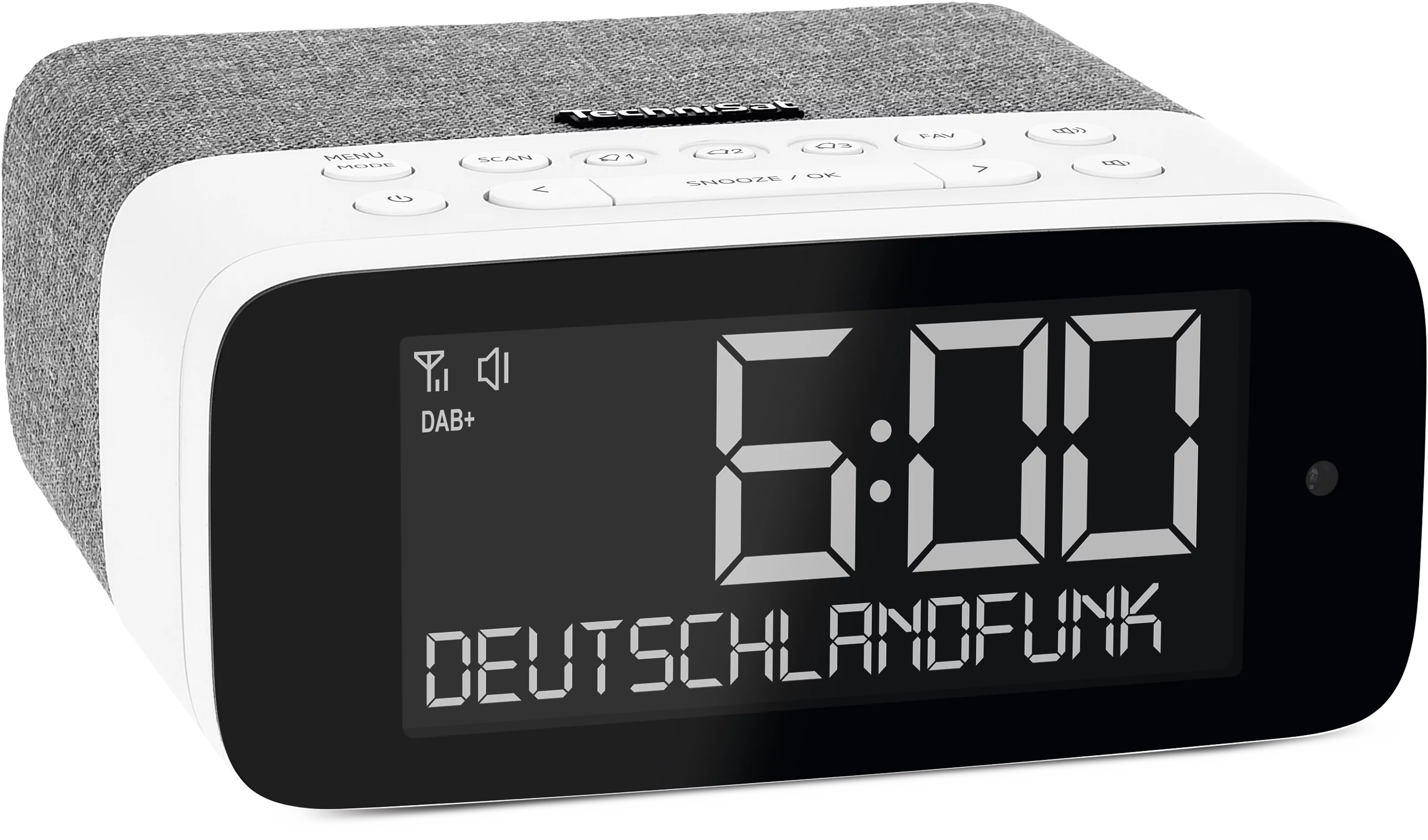 DIGITRADIO 52 ASA, grau/weiß Schräg, Rechts