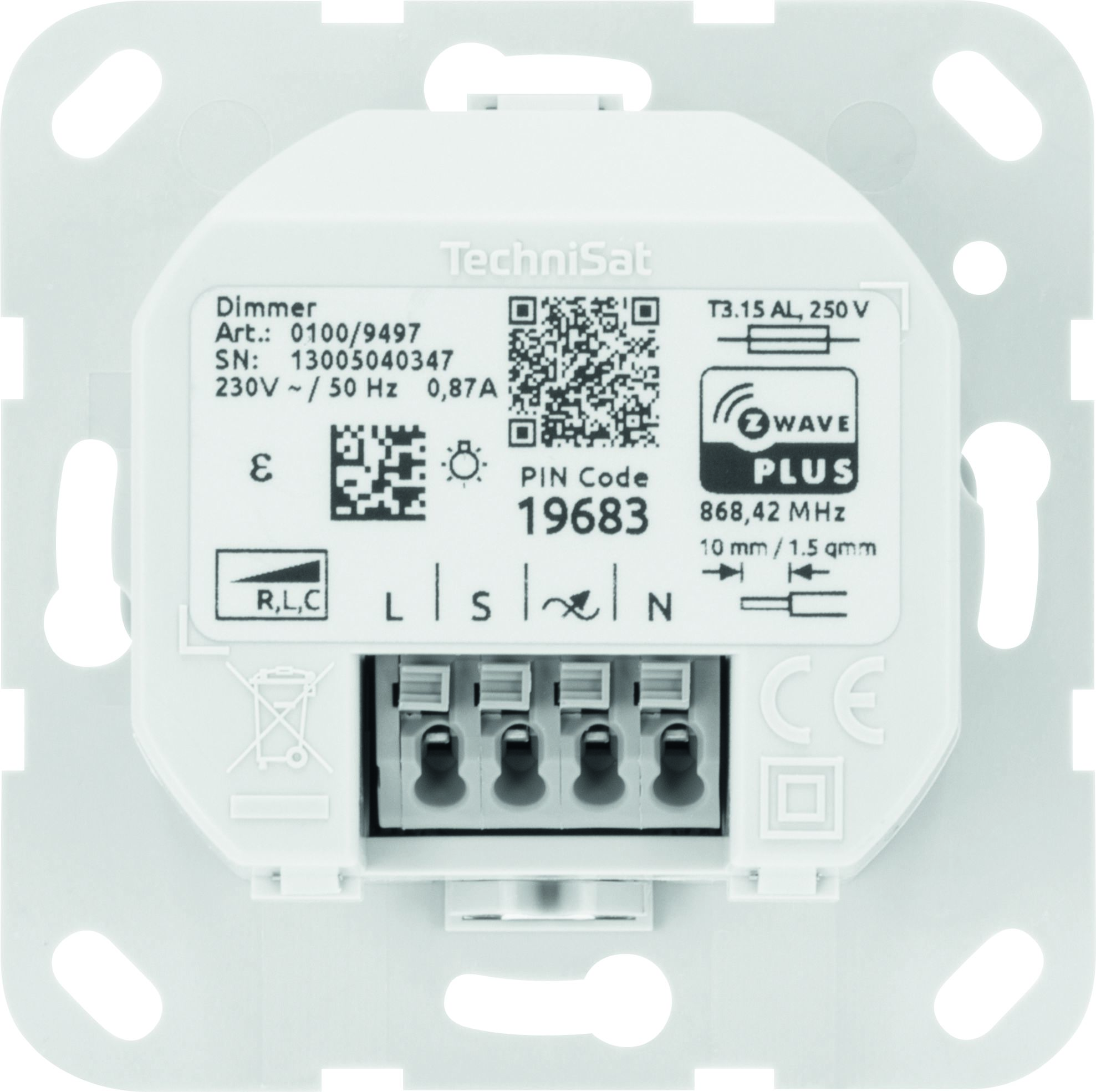 Dimmer Gira, System Gira 55