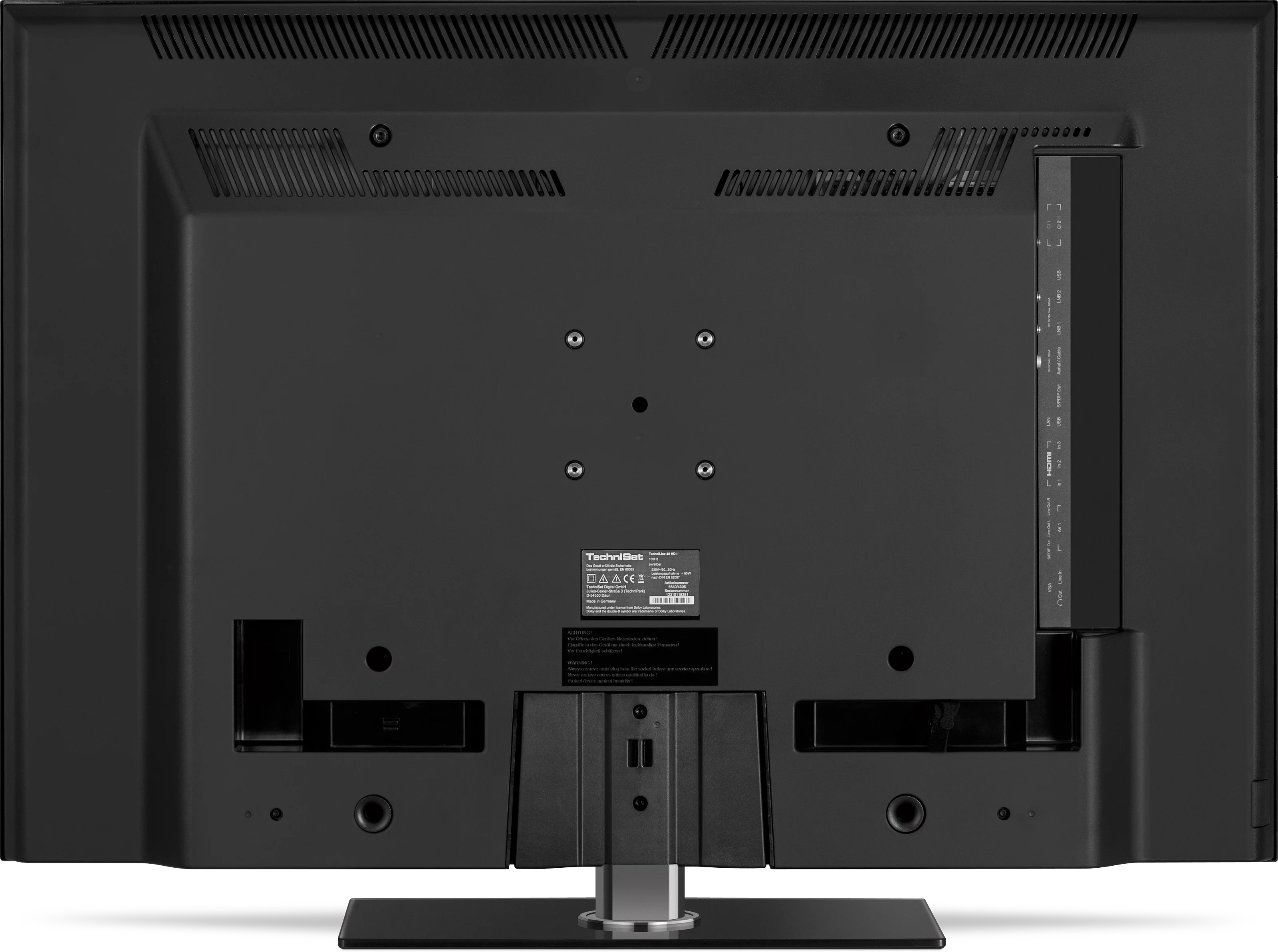 TECHNILINE 40 HD-I (102 cm) Frontal, Rück