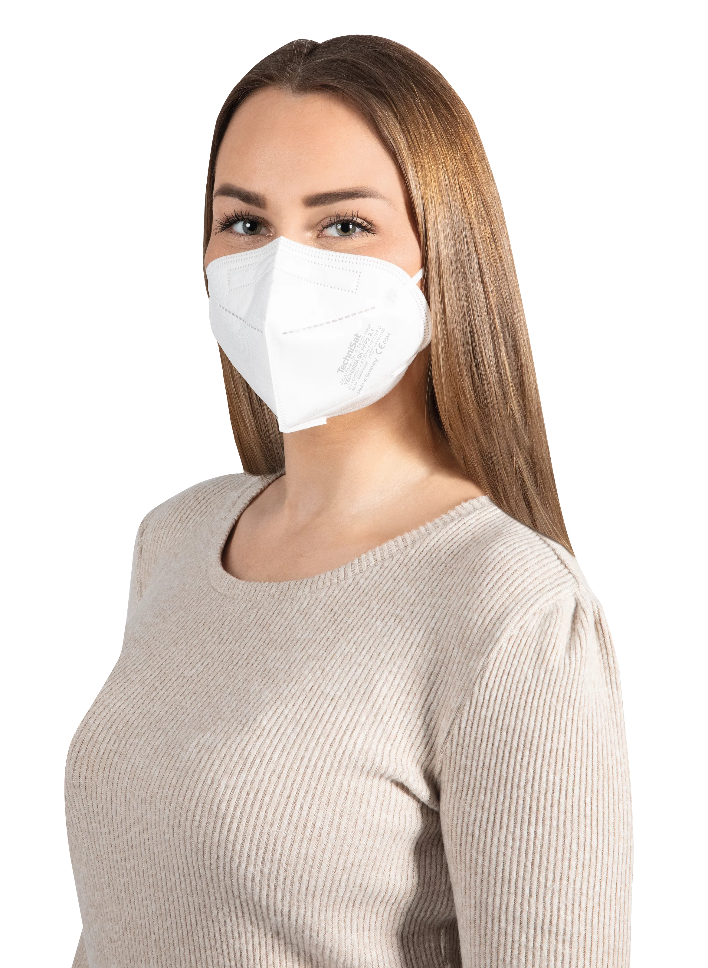 TECHNIMASK FFP2 2.1, 180 Stück (180 Polybeutel mit je 1 Stück) Schräg, Rechts