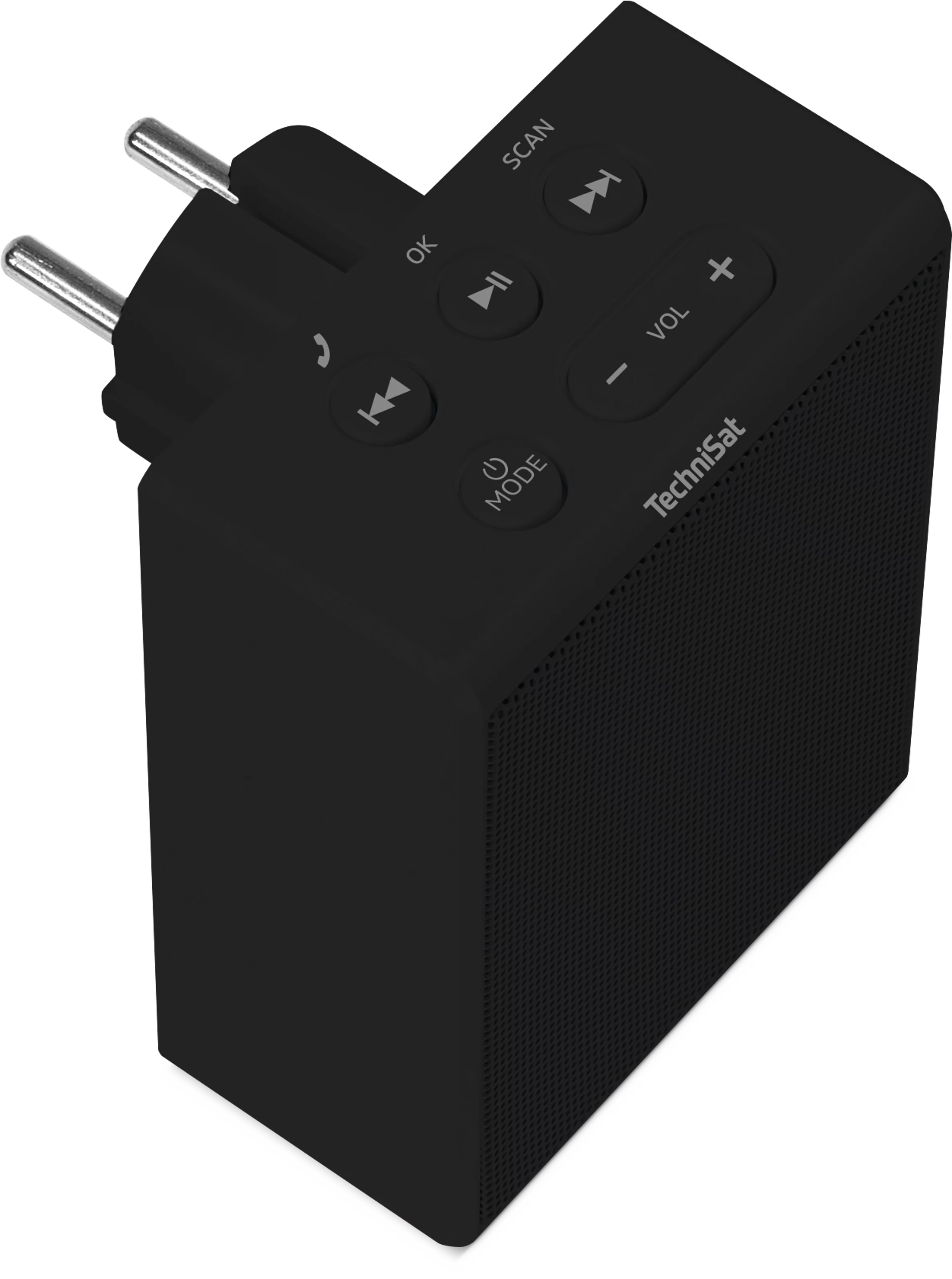 VIOLA socket radio, black Schräg, Oben