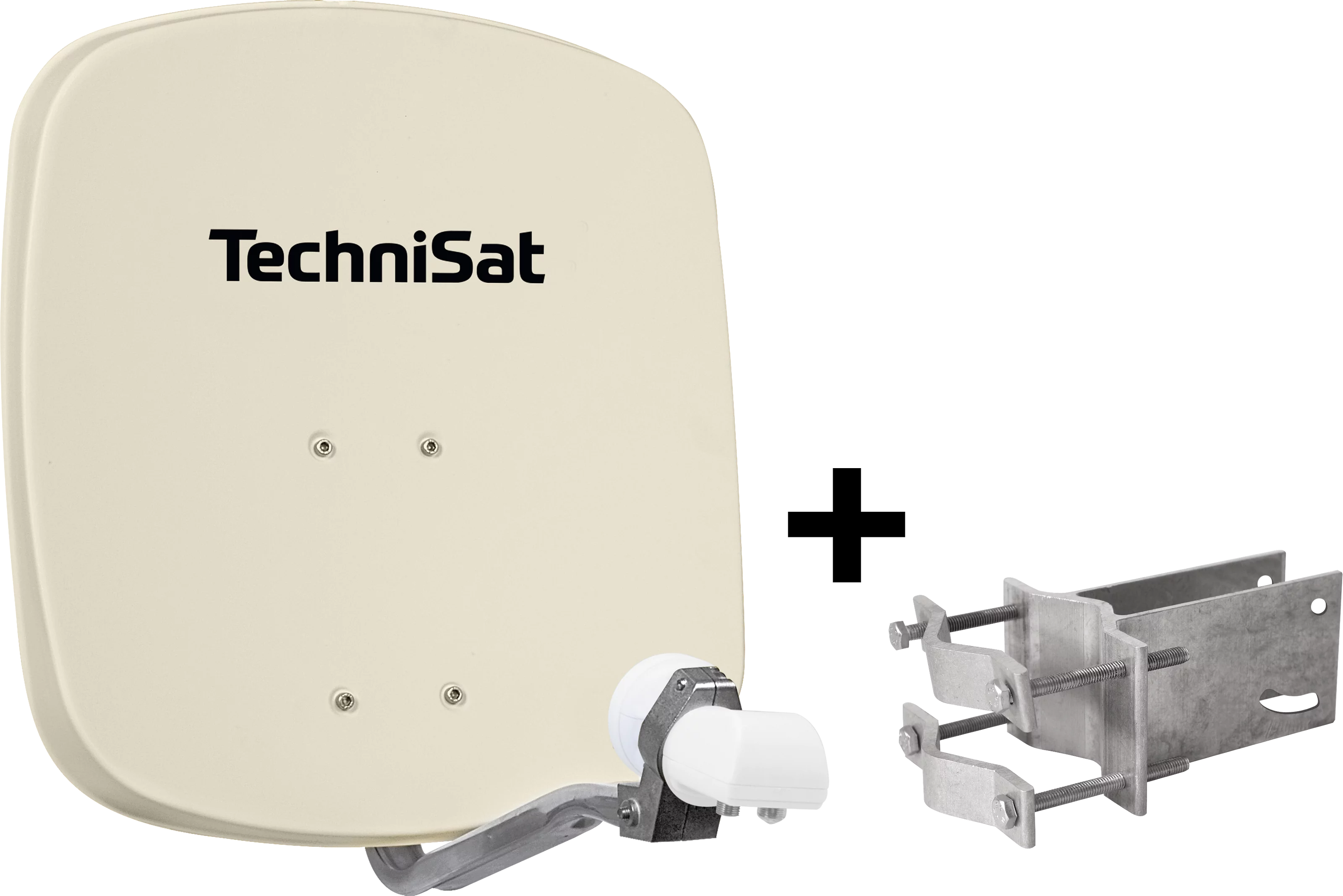 DIGIDISH 45 mit Universal-Twin-LNB, inkl. An-Rohr-Fitting