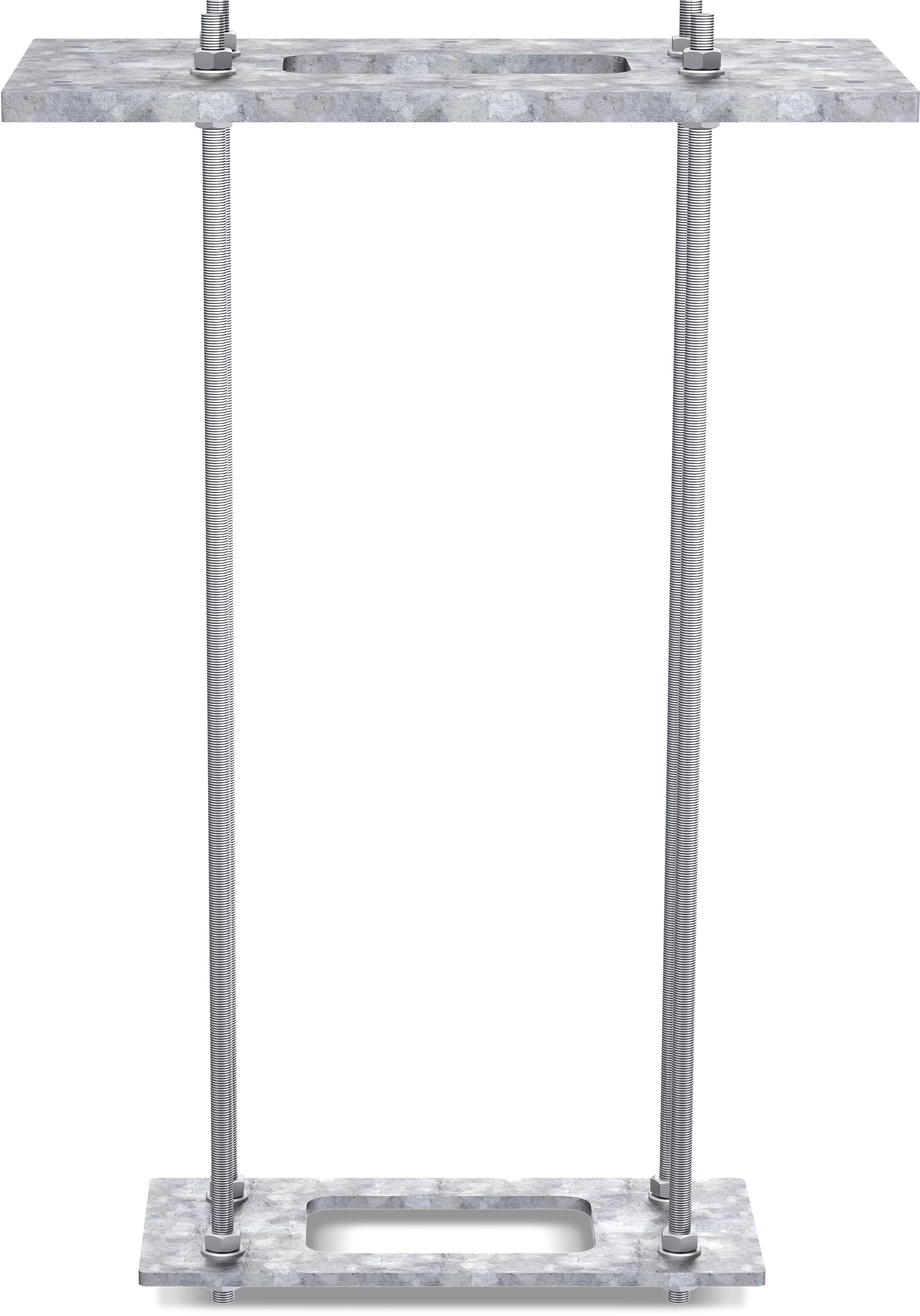 Fundamentverankerung für STELE 1 und STELE 2 Frontal, Front