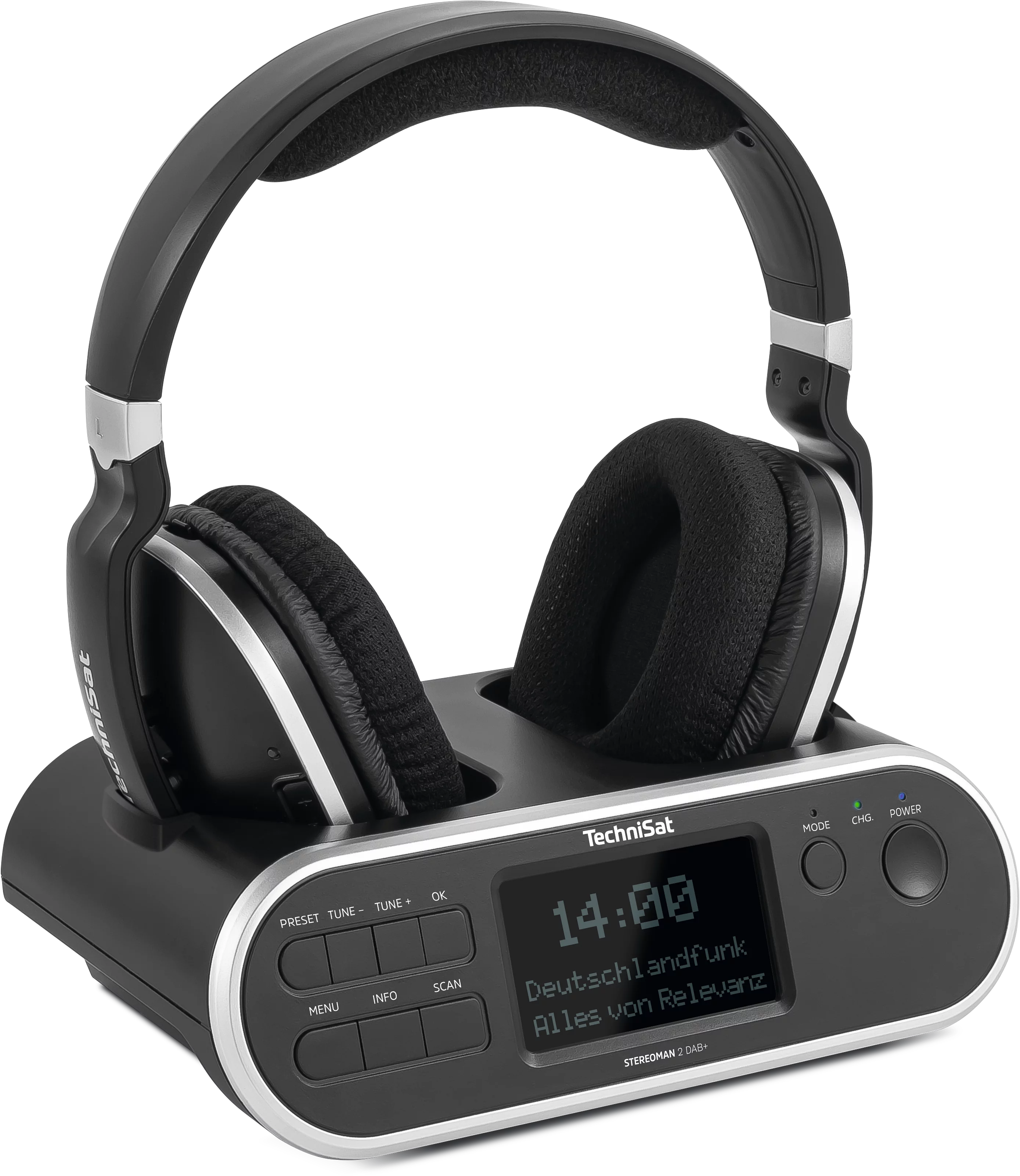 STEREOMAN 2 DAB+, black Schräg, Rechts