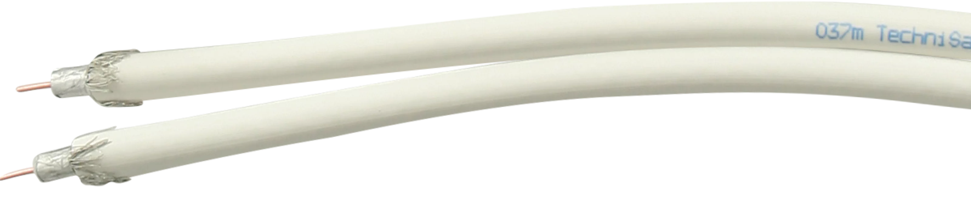 100 dB Doppel-Mini-COAXkabel, 100-m-Ring Frontal, Rechts