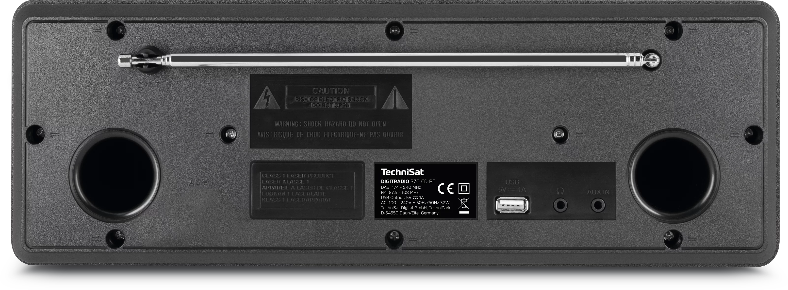 DIGITRADIO 370 CD BT (refurbished) Frontal, Rück