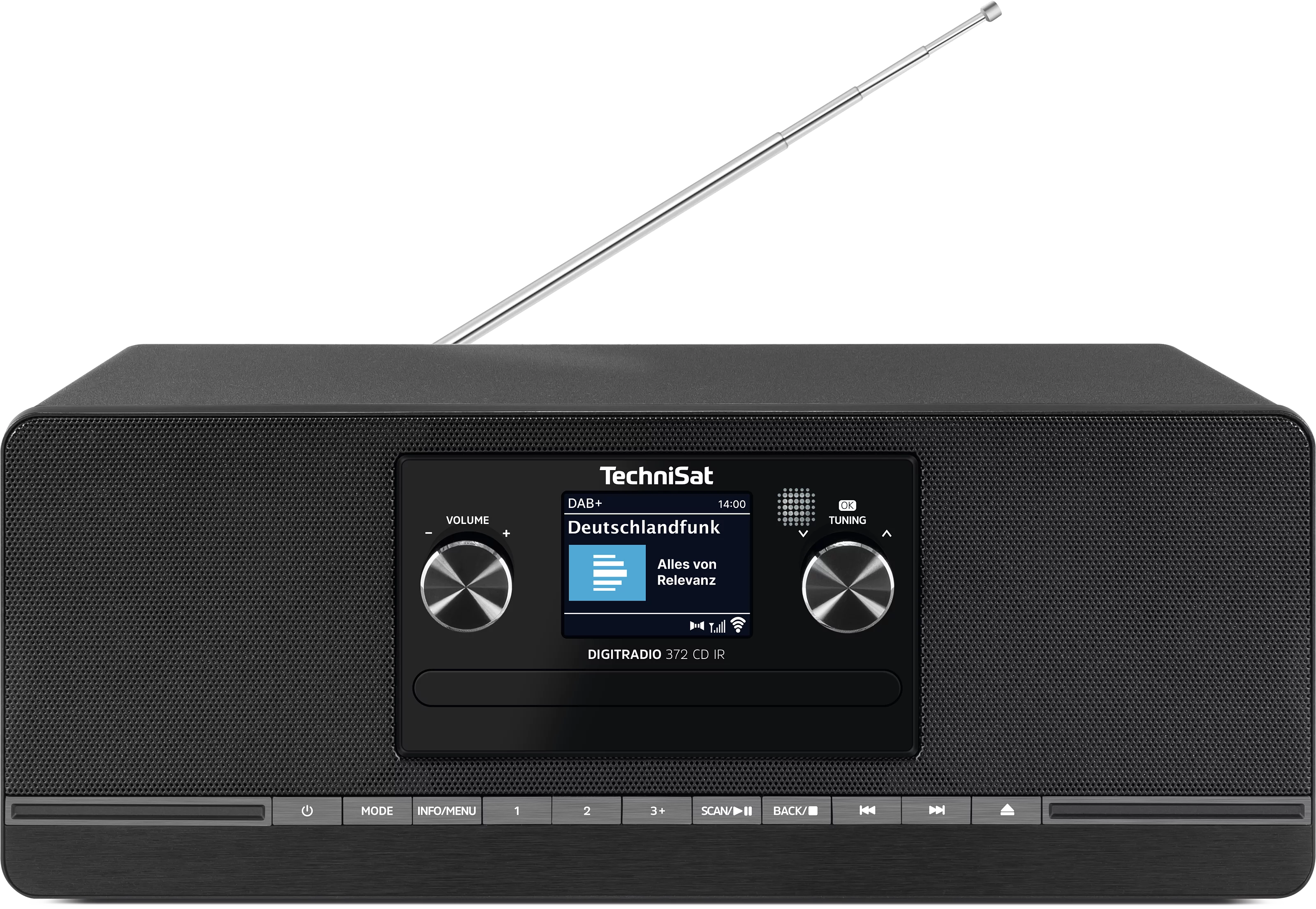 DIGITRADIO 372 CD IR, schwarz Frontal, Front