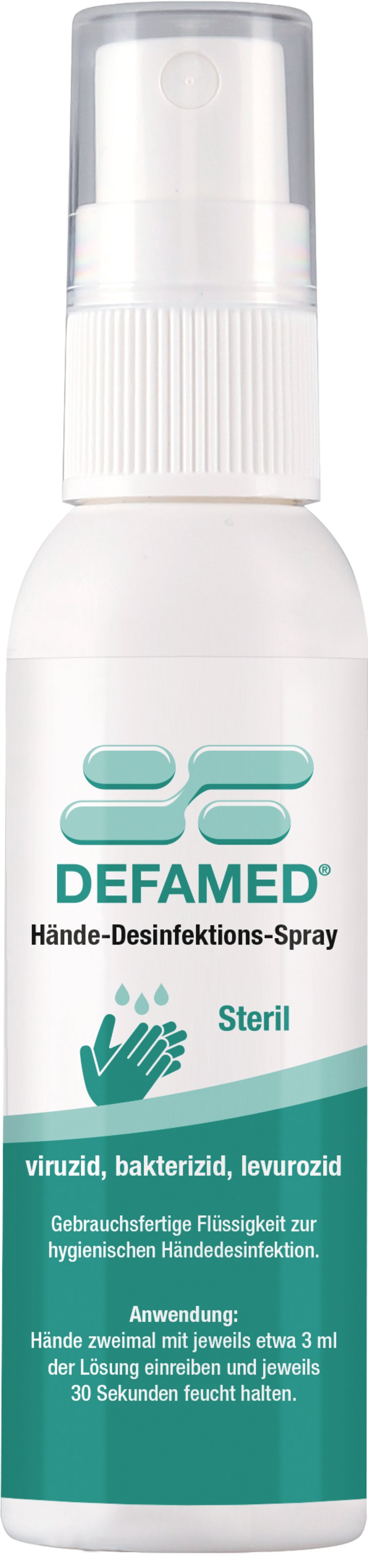 Steril Viruzid Hände-Desinfektionsmittel Spray, 50ml Frontal, Front