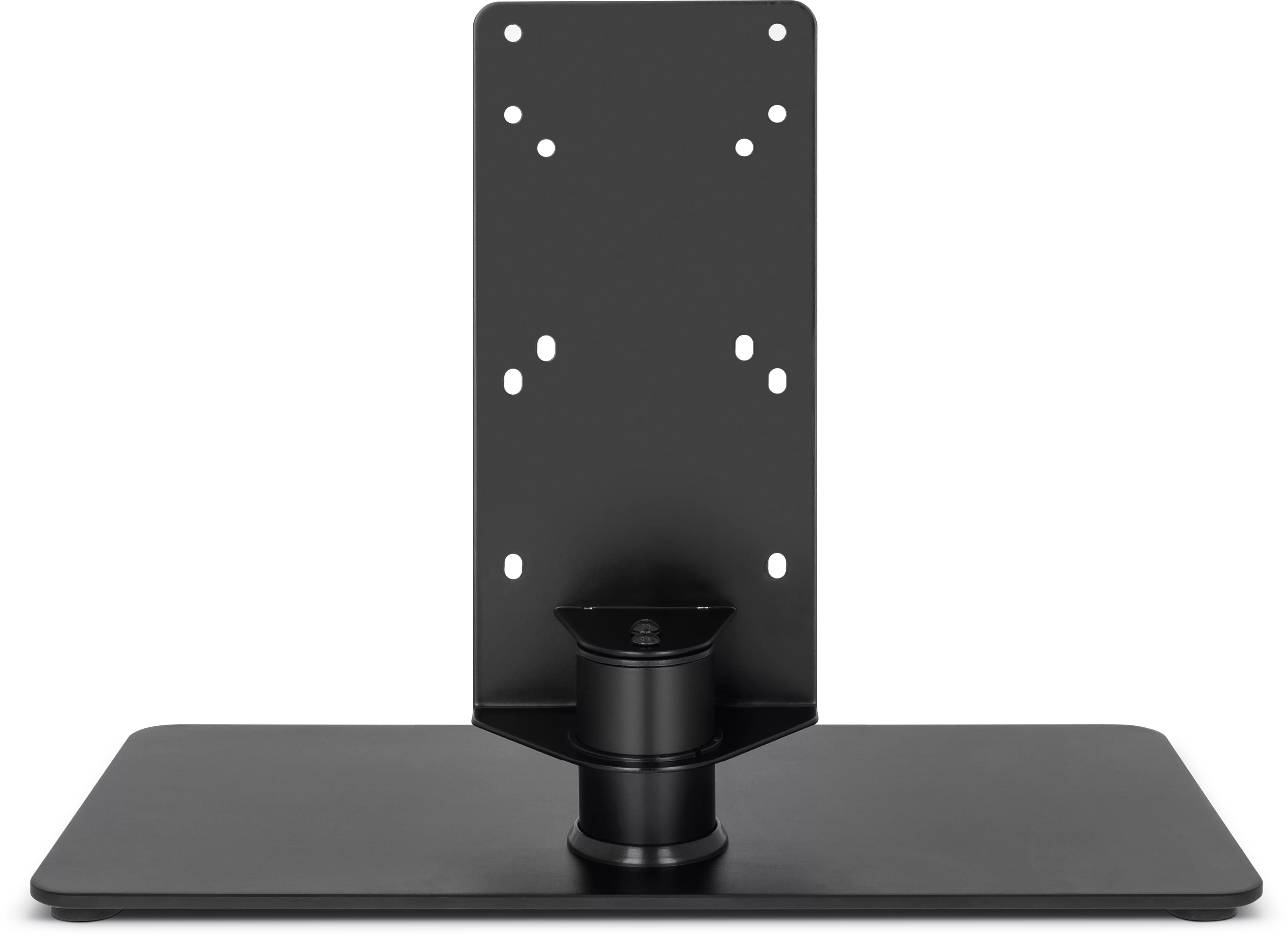 TV-Tischfuß mit Aluminiumboden Frontal, Rück