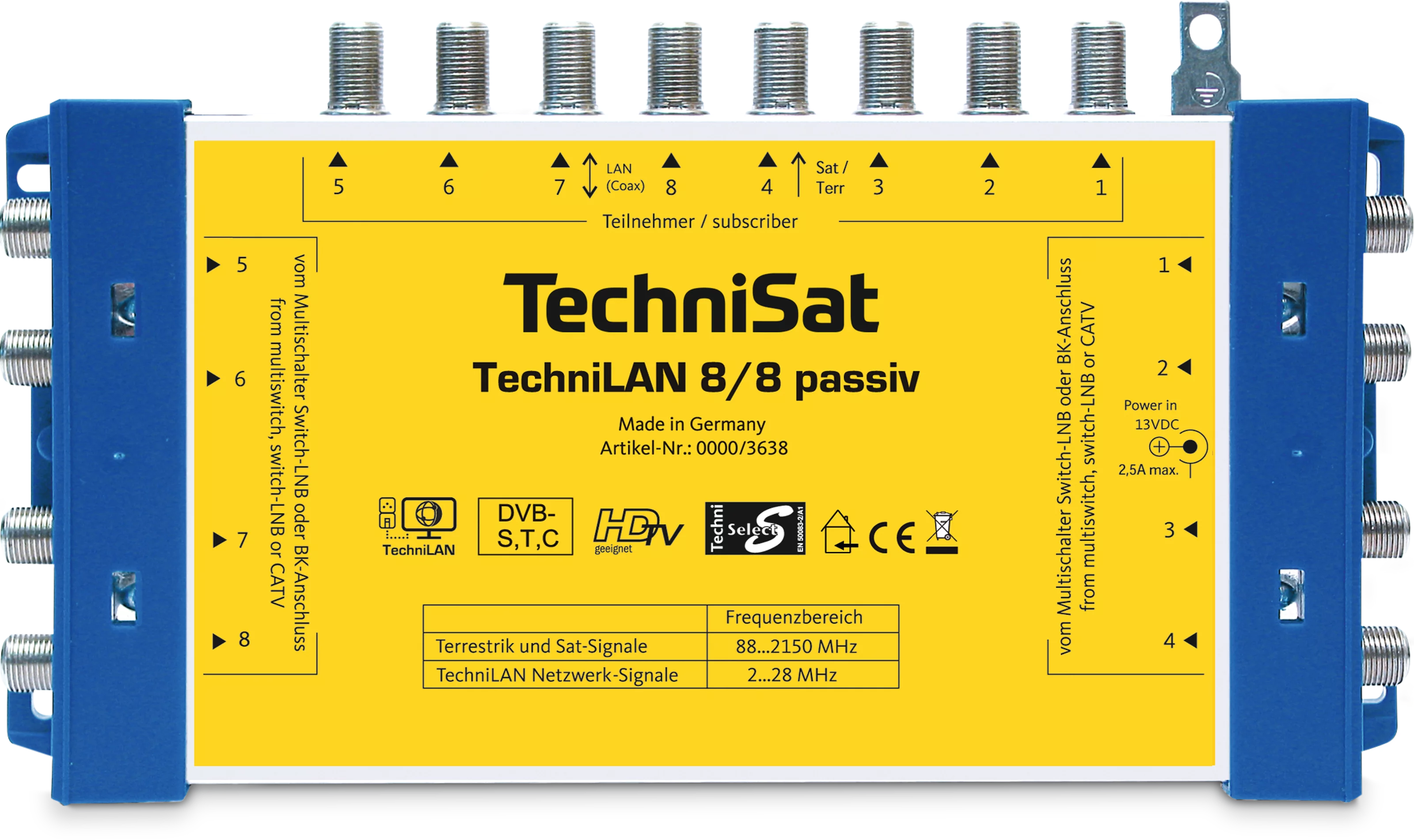 TECHNILAN 8/8 passiv Frontal, Front