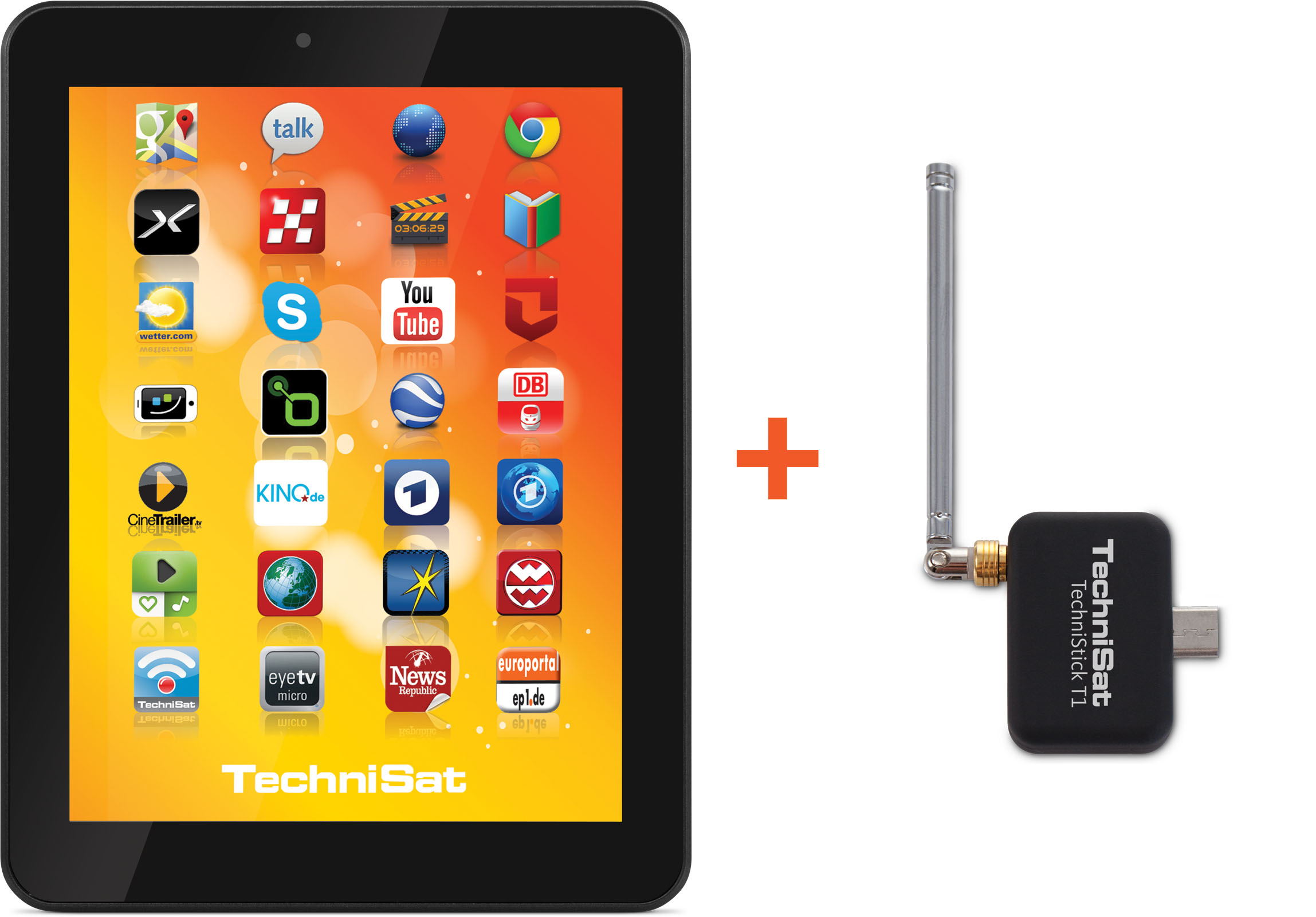 TECHNIPAD 8 + TechniStick T1 Frontal, Front