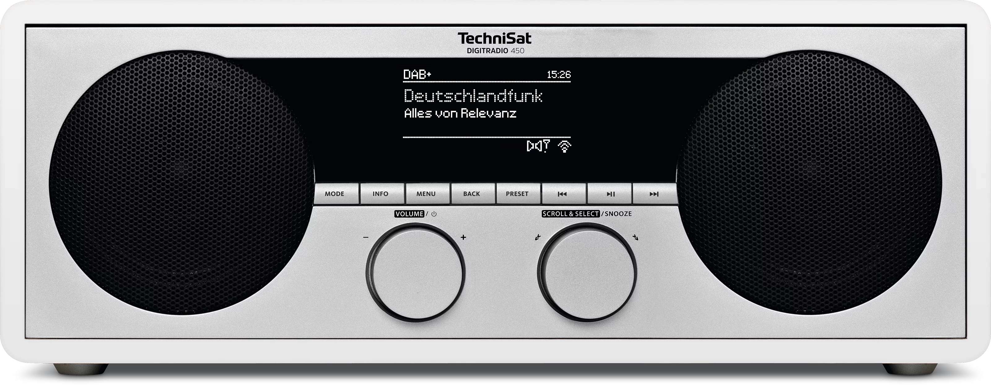 DIGITRADIO 450, white Frontal, Front
