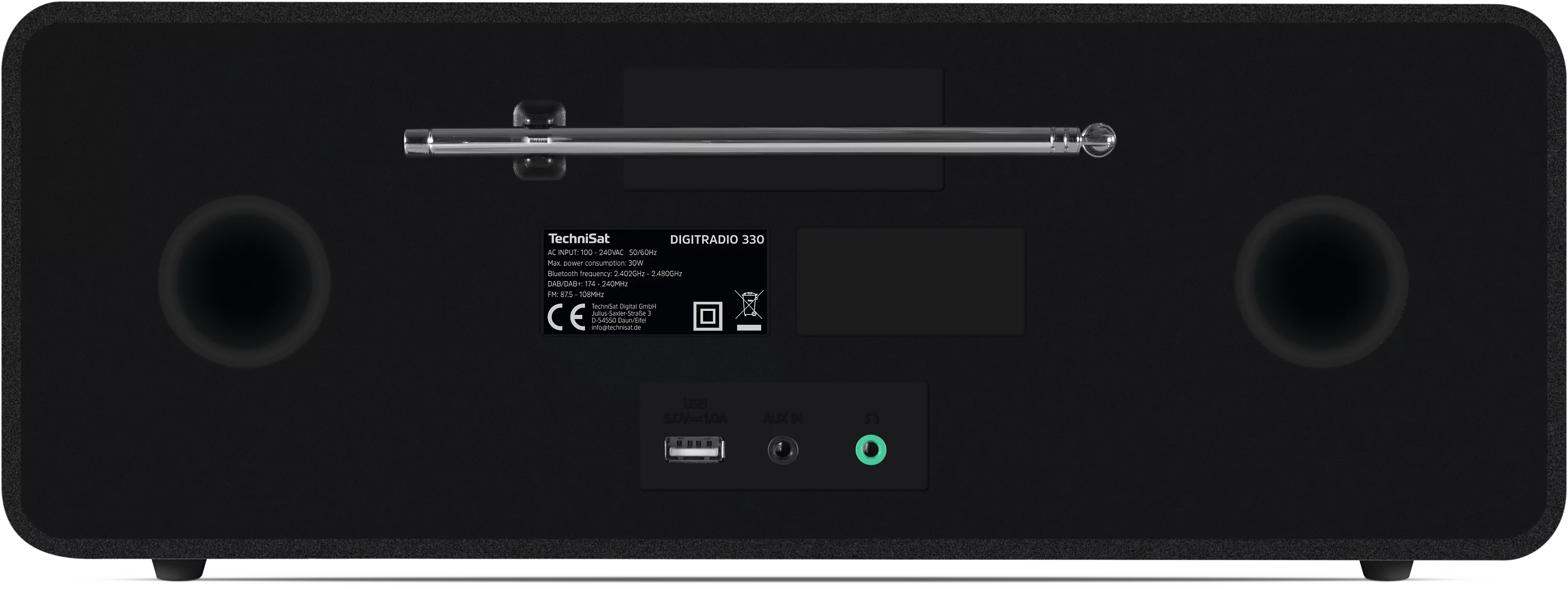 DIGITRADIO 330, black Frontal, Rück DIGITRADIO 330, black Frontal, Rück