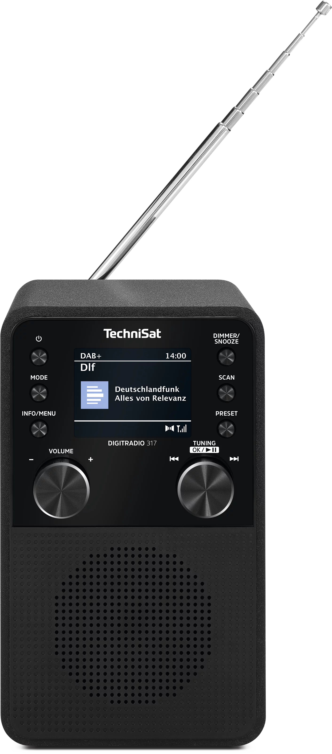 DIGITRADIO 317, black Frontal, Front