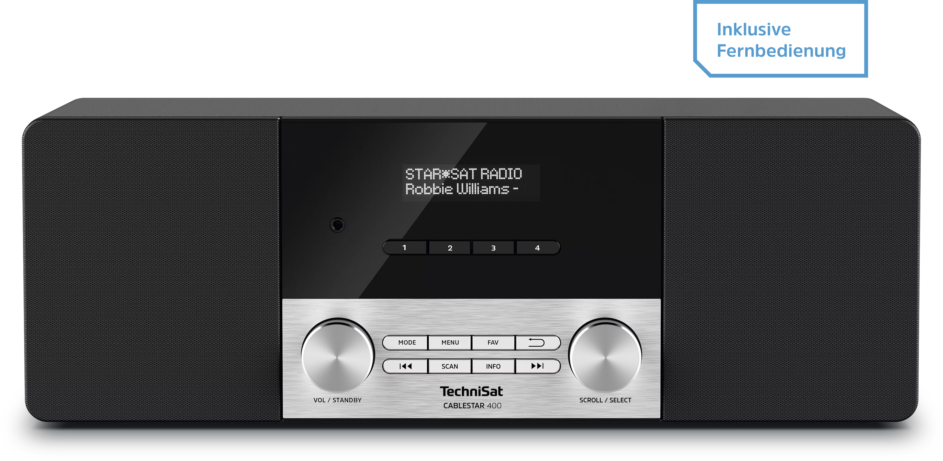 CABLESTAR 400 inkl. Fernbedienung Frontal, Front
