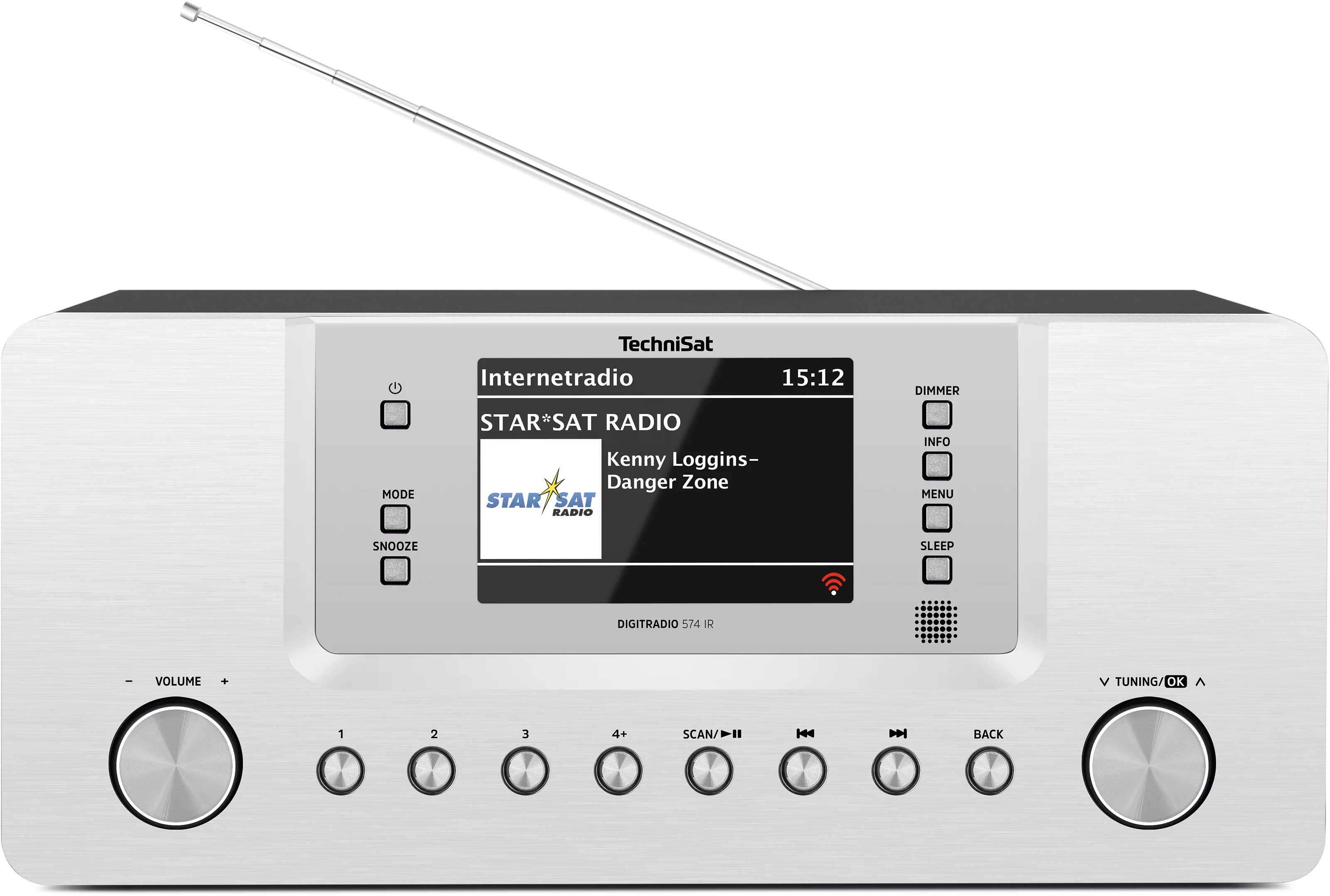 DIGITRADIO 574 IR, silver Frontal, Front