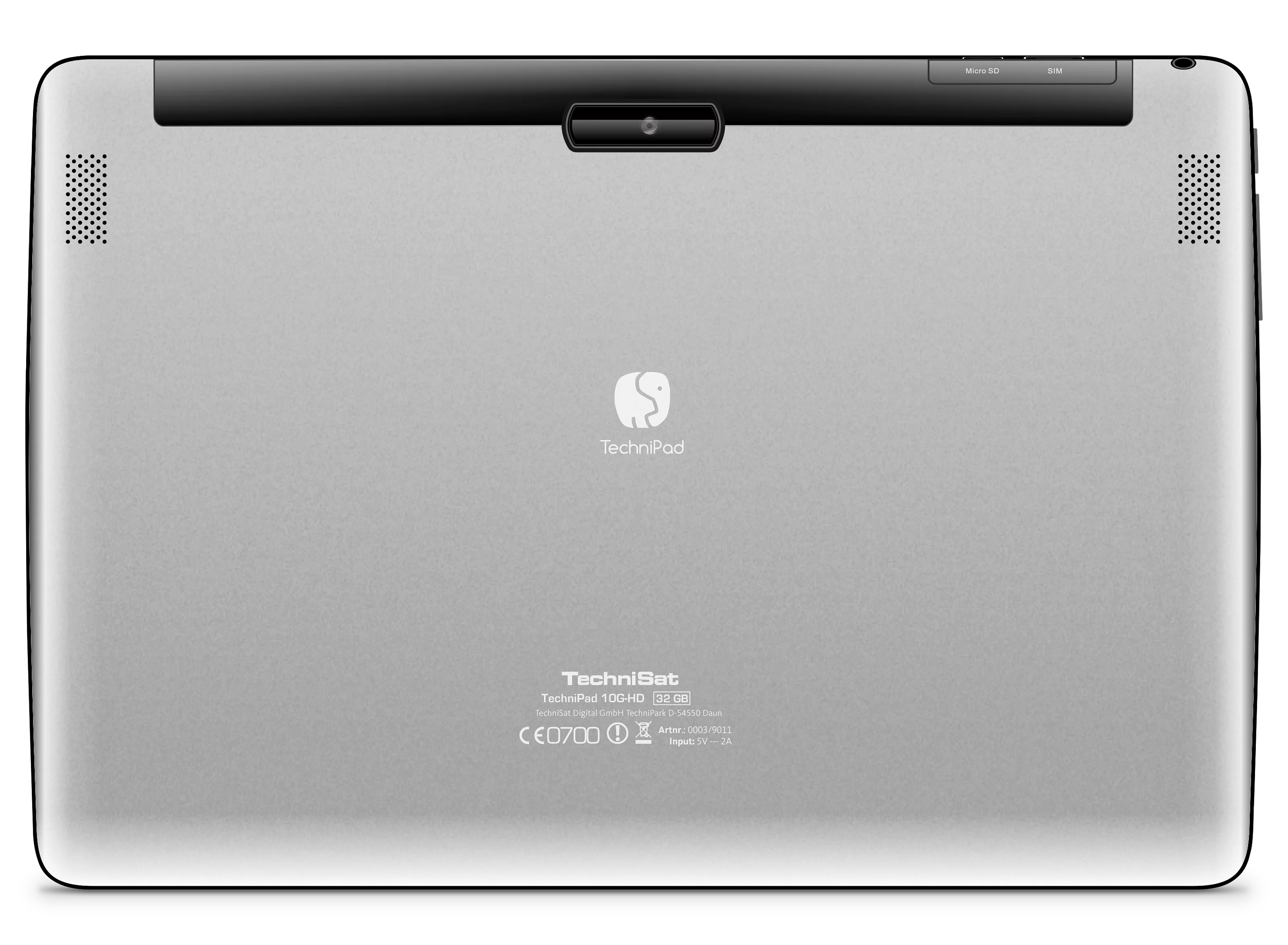 TECHNIPAD 10G-HD (10,1 Zoll / 25,65 cm) Frontal, Rück