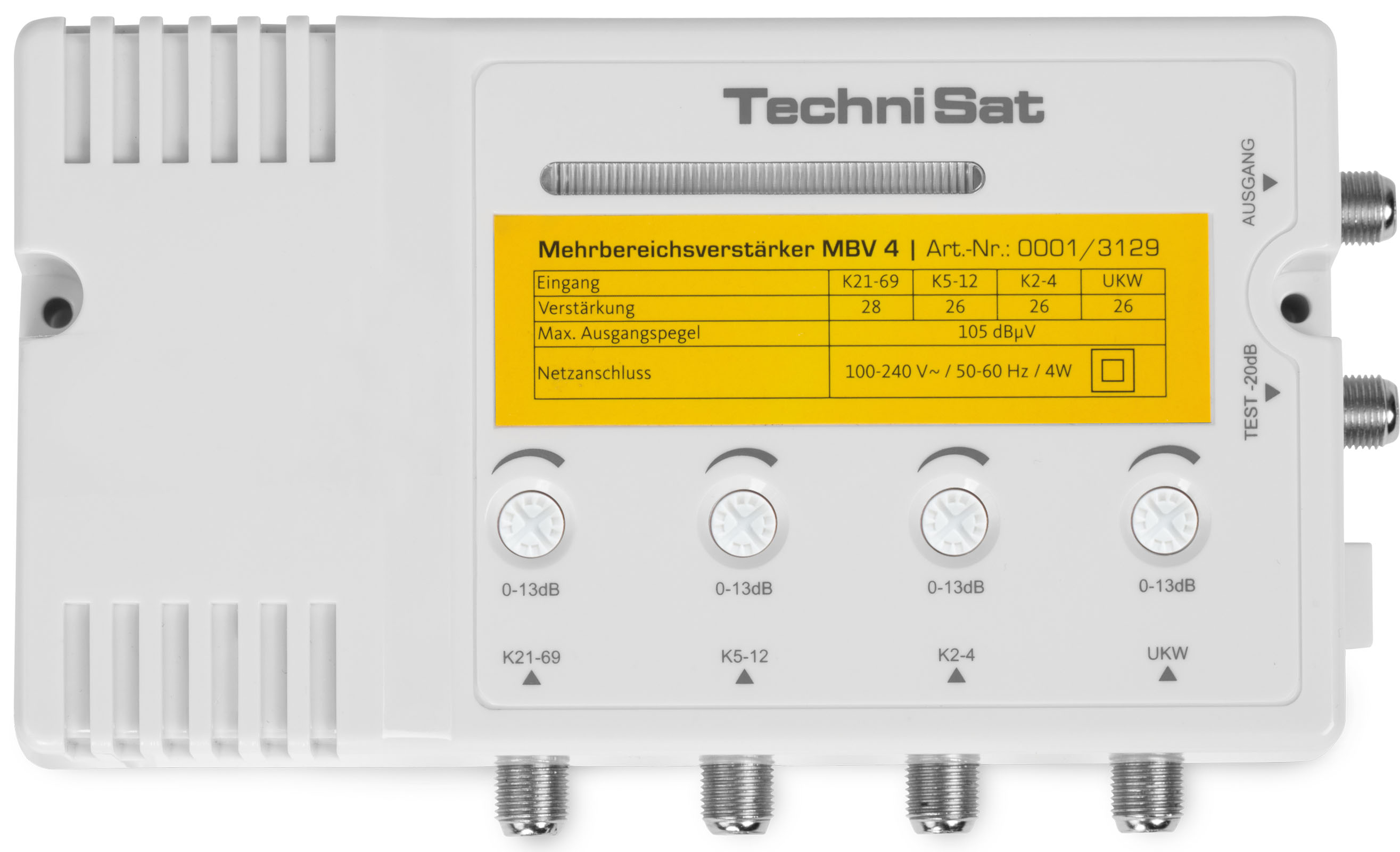 Mehrbereichsverstärker MBV 4 Frontal, Front